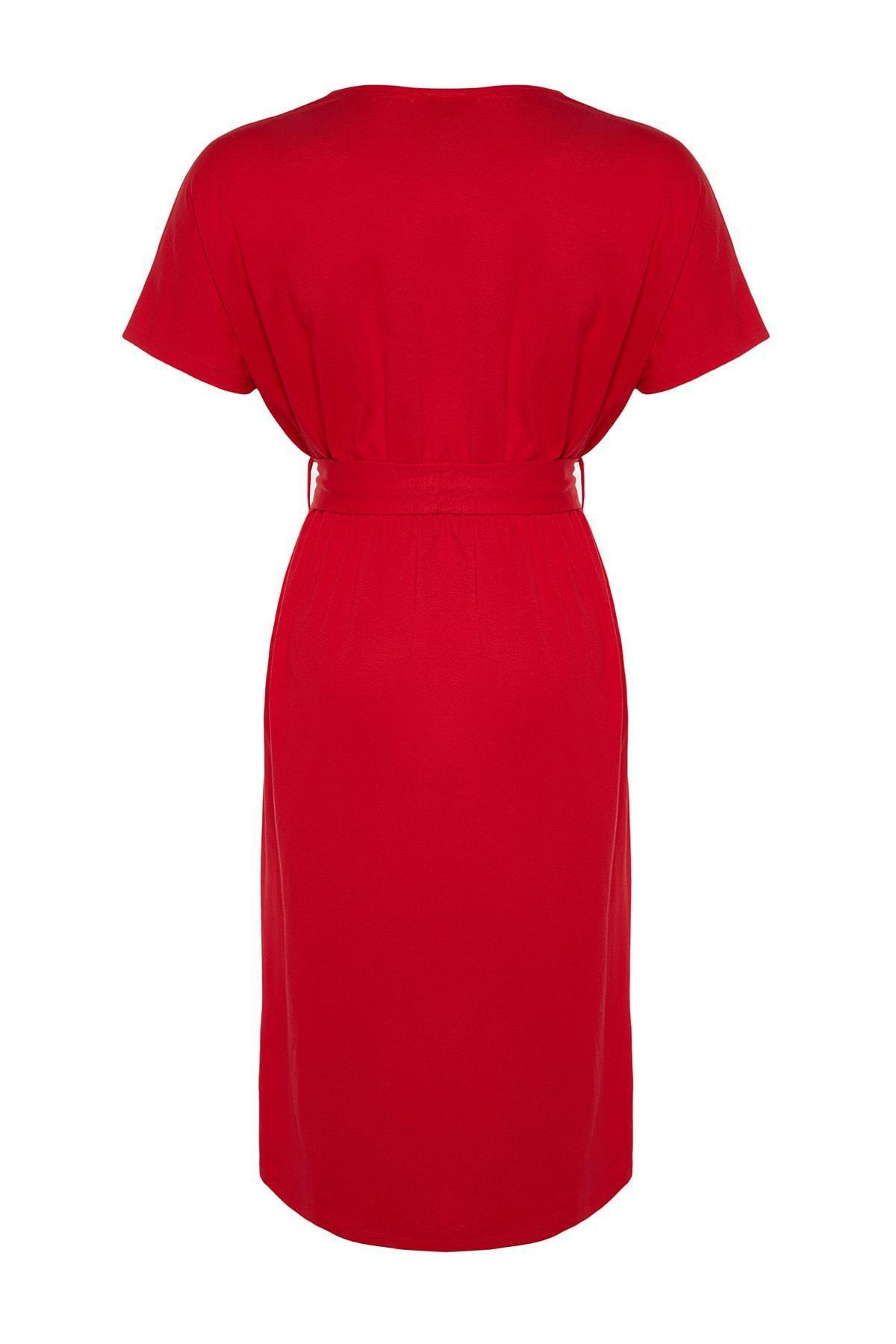 Red A-Line Plus Size Mini Dress, , large image number 7