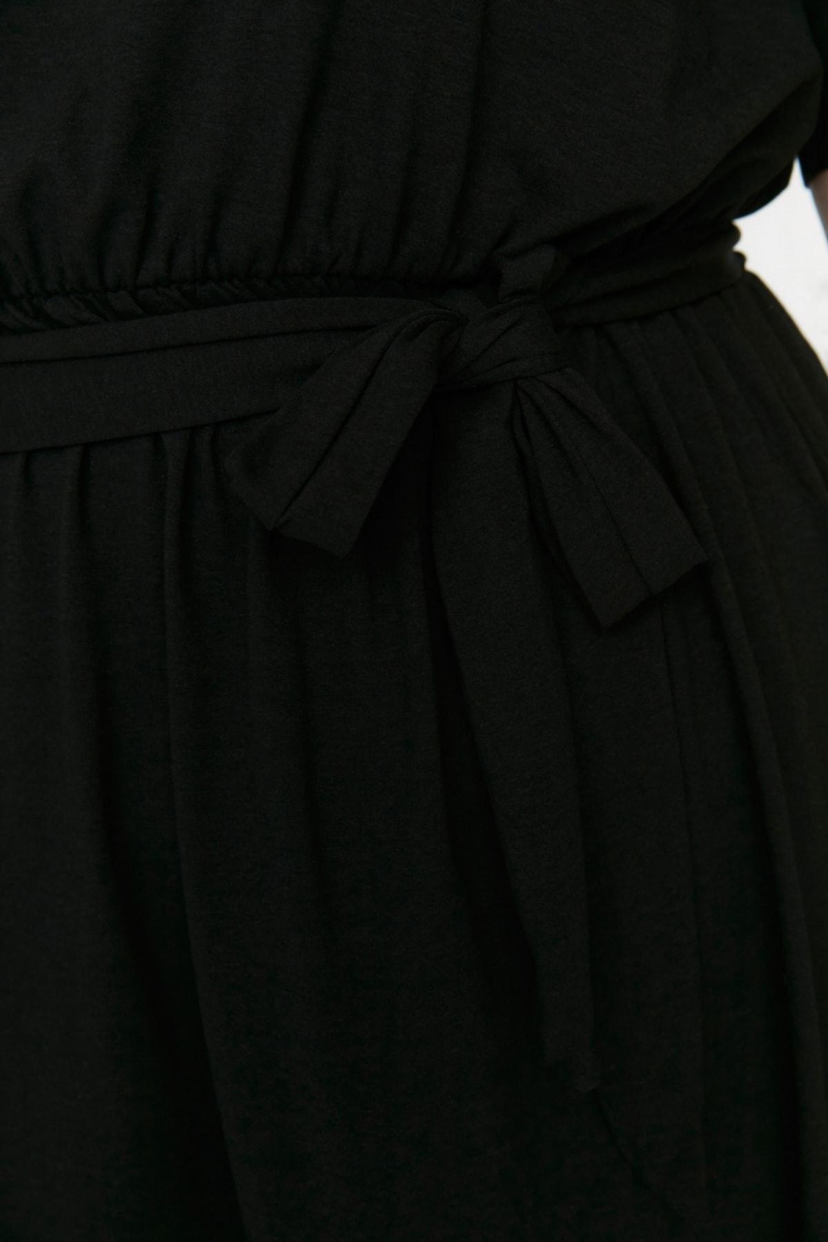 Black A-Line Plus Size Dress, , large image number 3