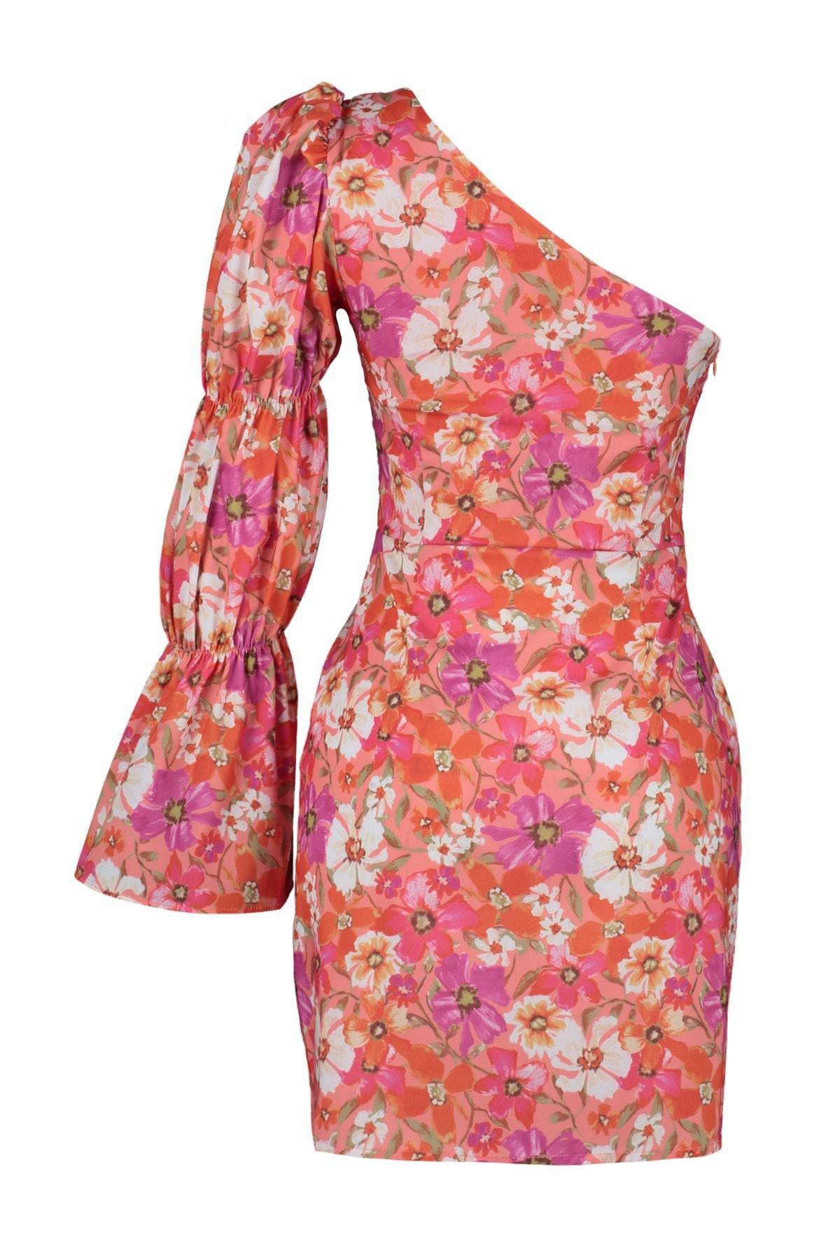Orange Bodycon Mini Dress, , large image number 6