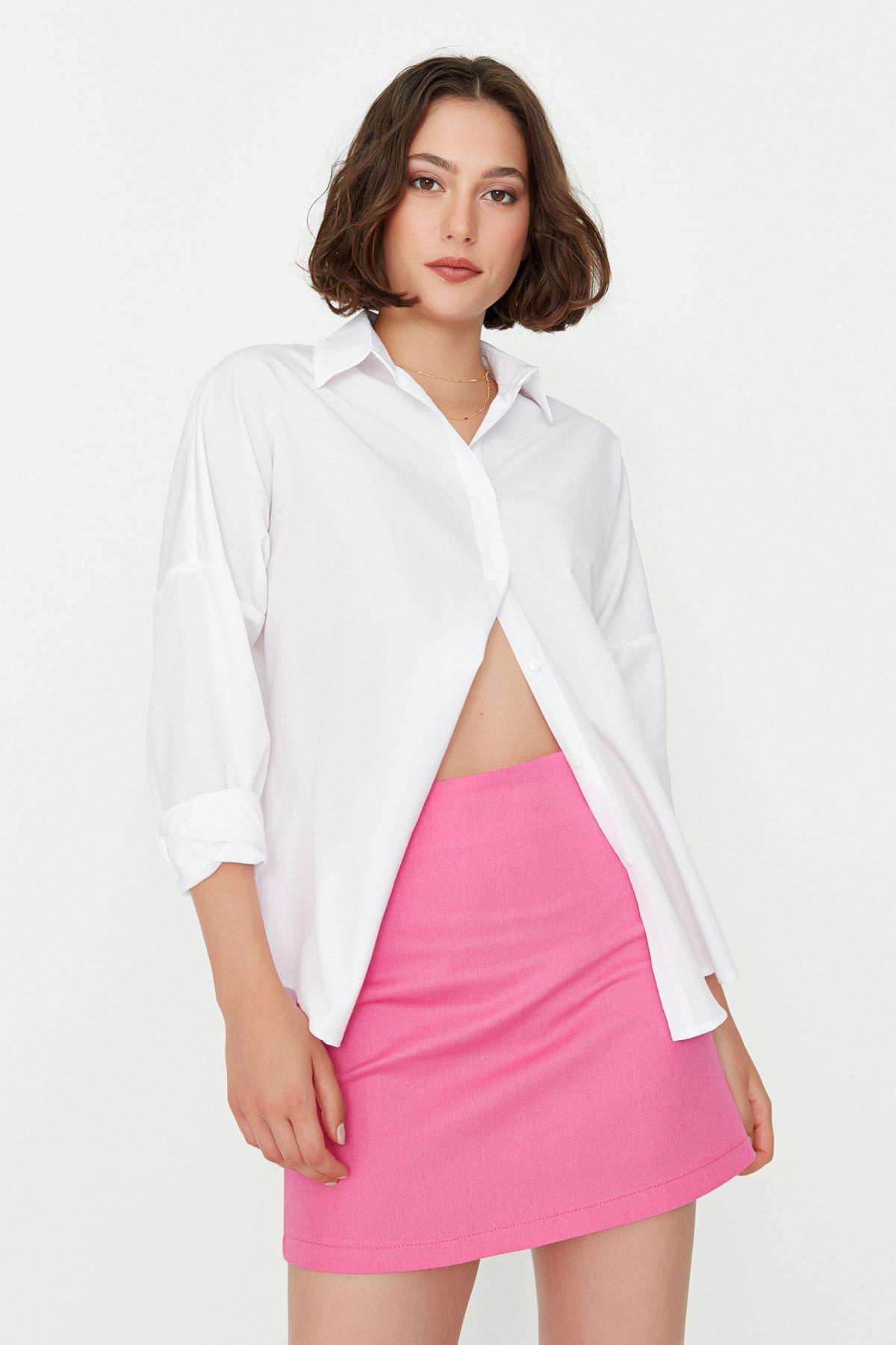 Pink A-Line Mini Skirt, , large image number 1