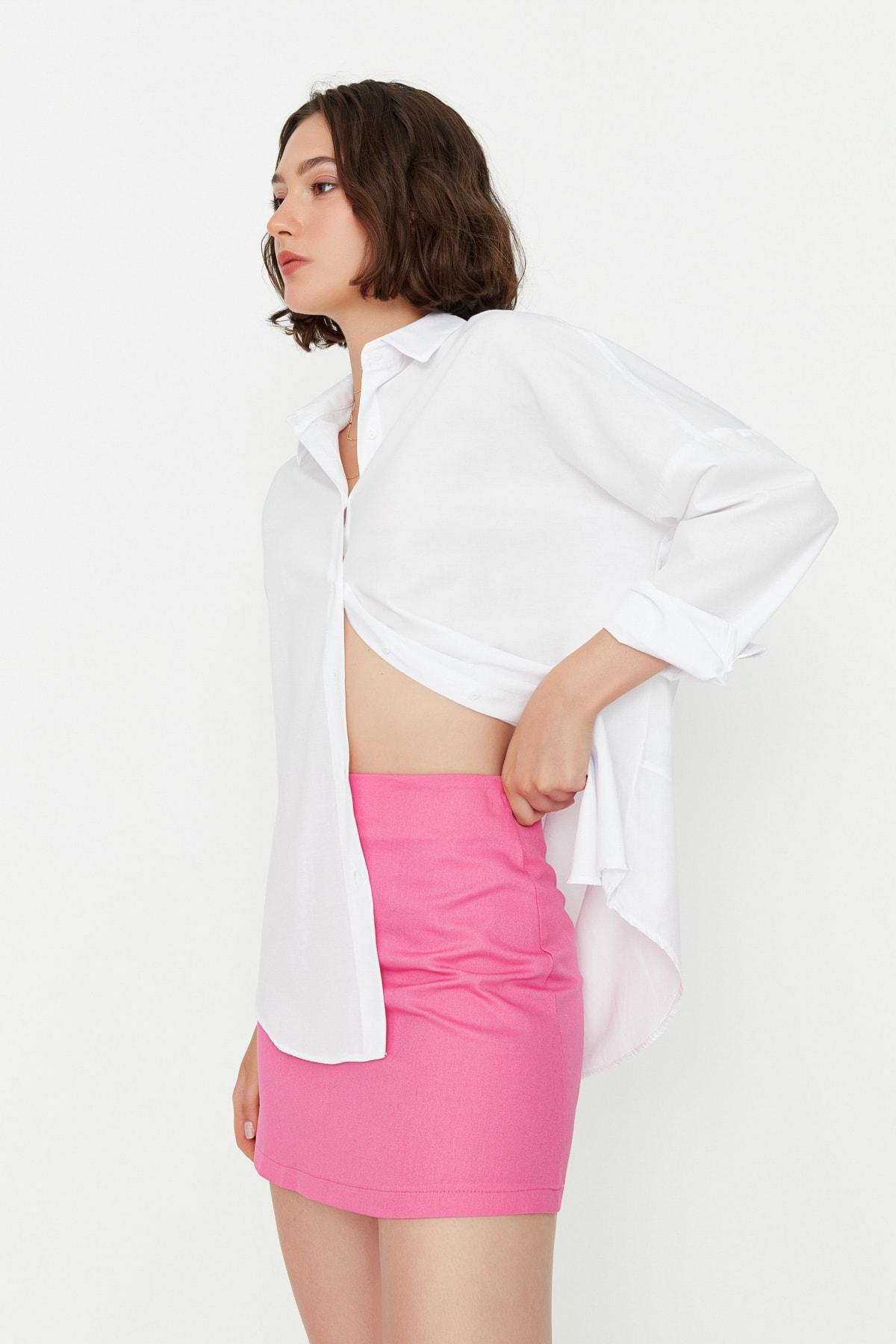Pink A-Line Mini Skirt, , large image number 2