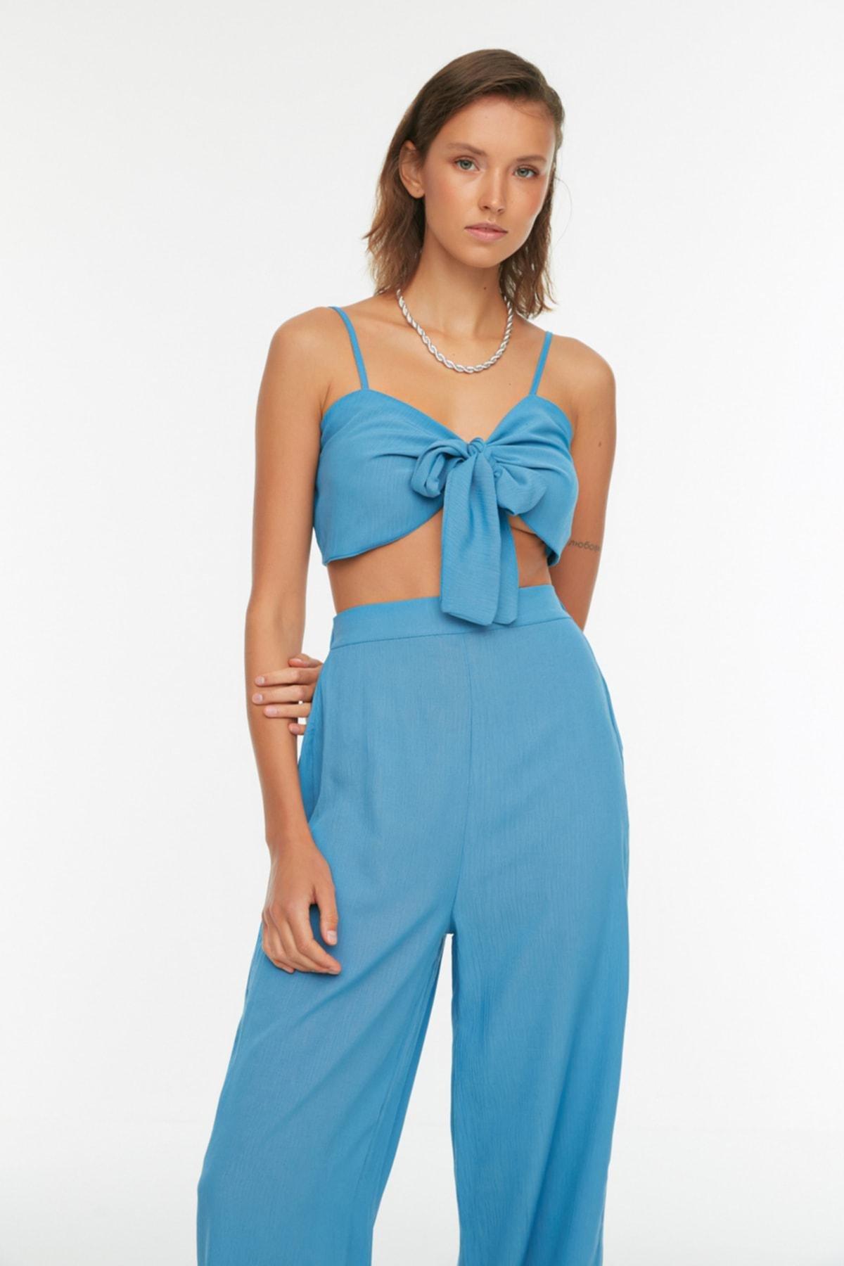 Blue Sweetheart Co-Ord Set, , large image number 1