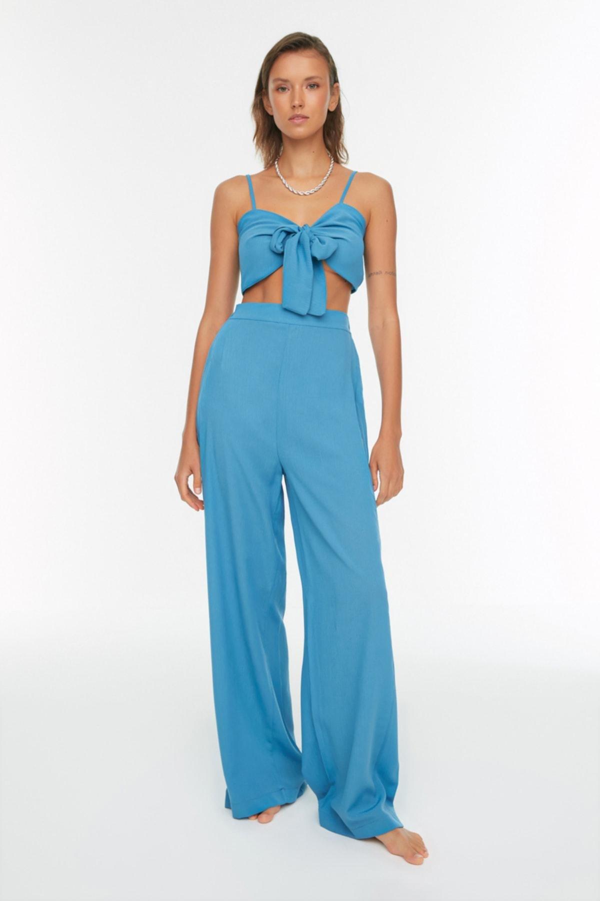 Blue Sweetheart Co-Ord Set, , large image number 4