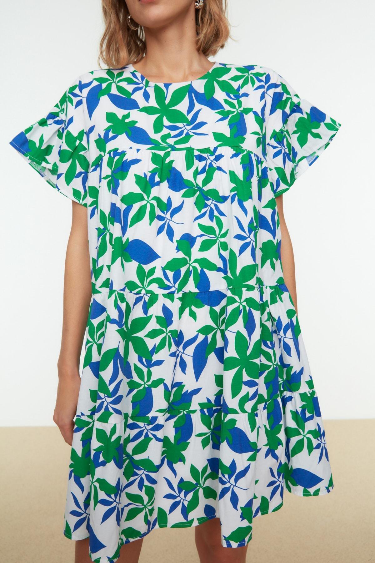 Multicolour Floral Shift Dress, Set Of 2, Ecru, large image number 6