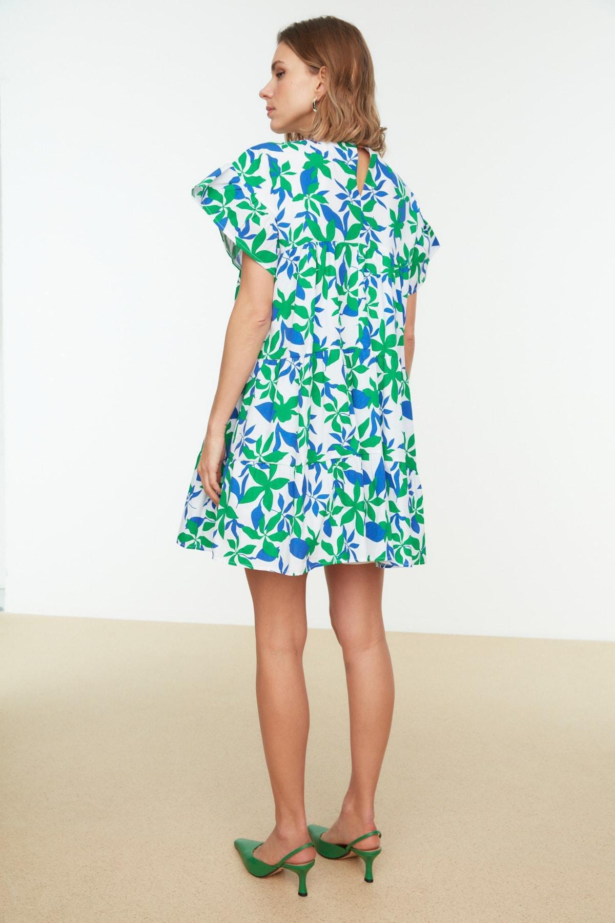 Multicolour Floral Shift Dress, Set Of 2, Ecru, large image number 8