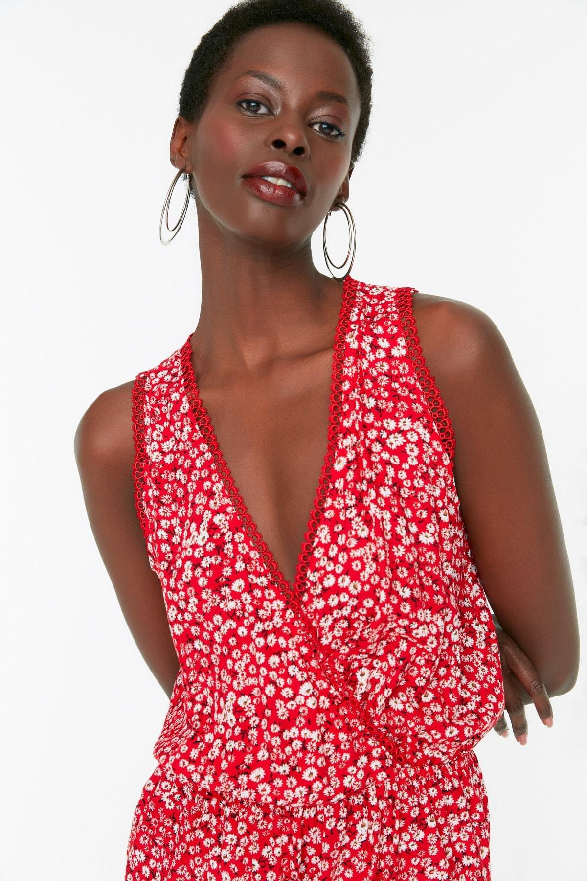 Red Double-Breasted Jumpsuit, , large image number 2
