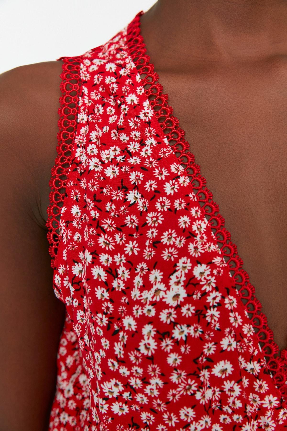 Red Double-Breasted Jumpsuit, , large image number 3