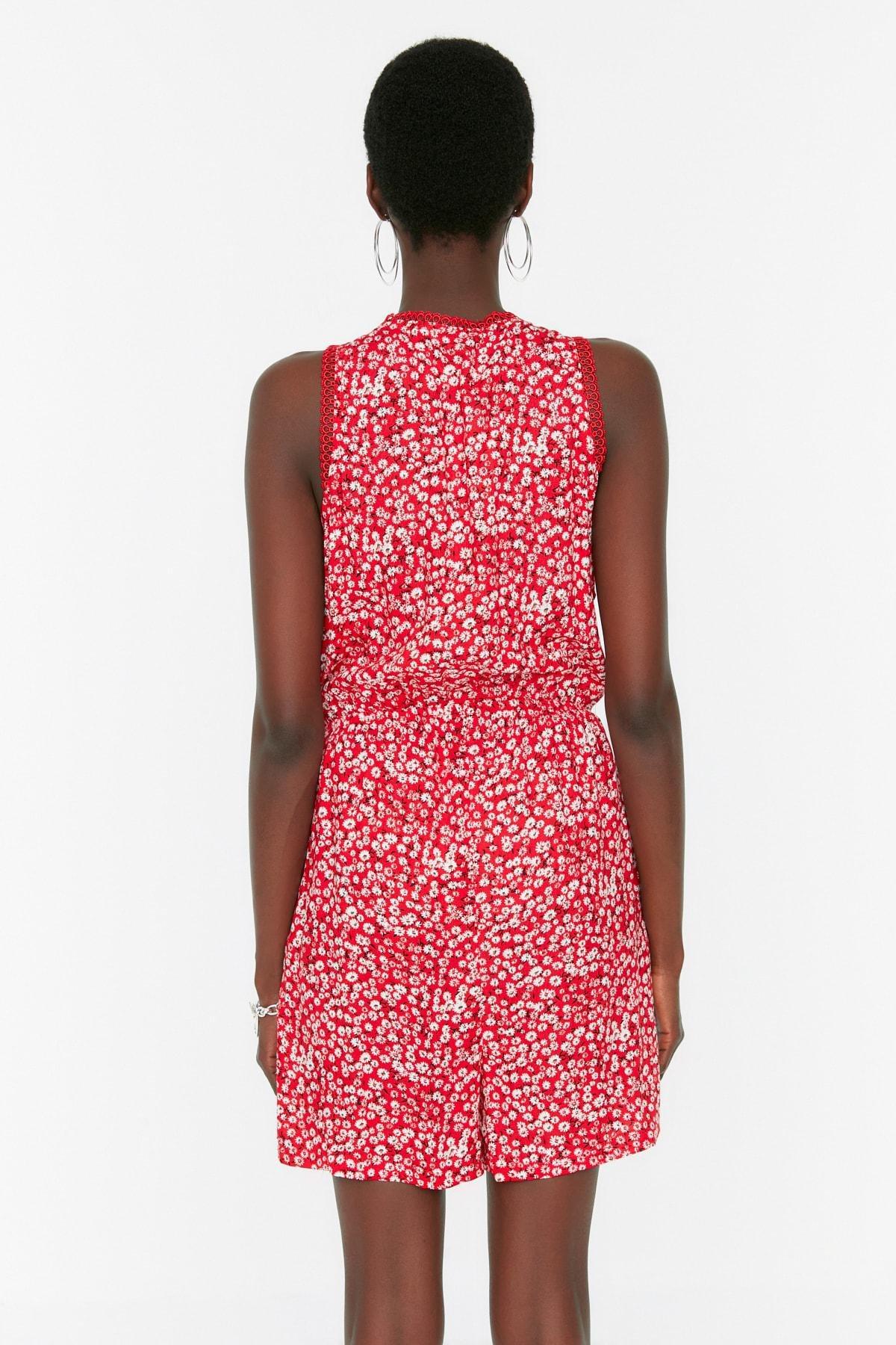 Red Double-Breasted Jumpsuit, , large image number 4