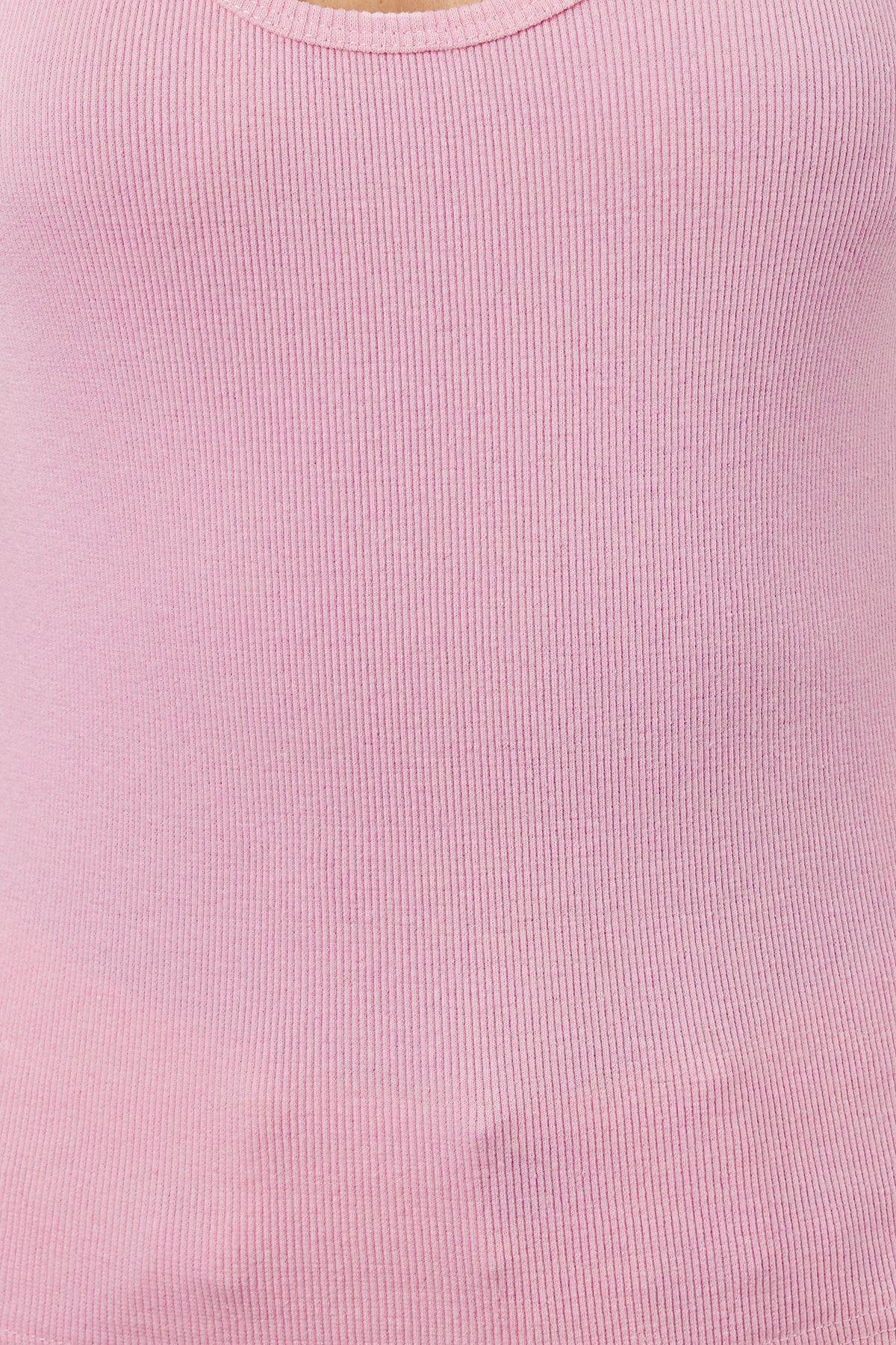 Light Pink Casual Cropped Blouse, LIGHT PINK, large image number 2