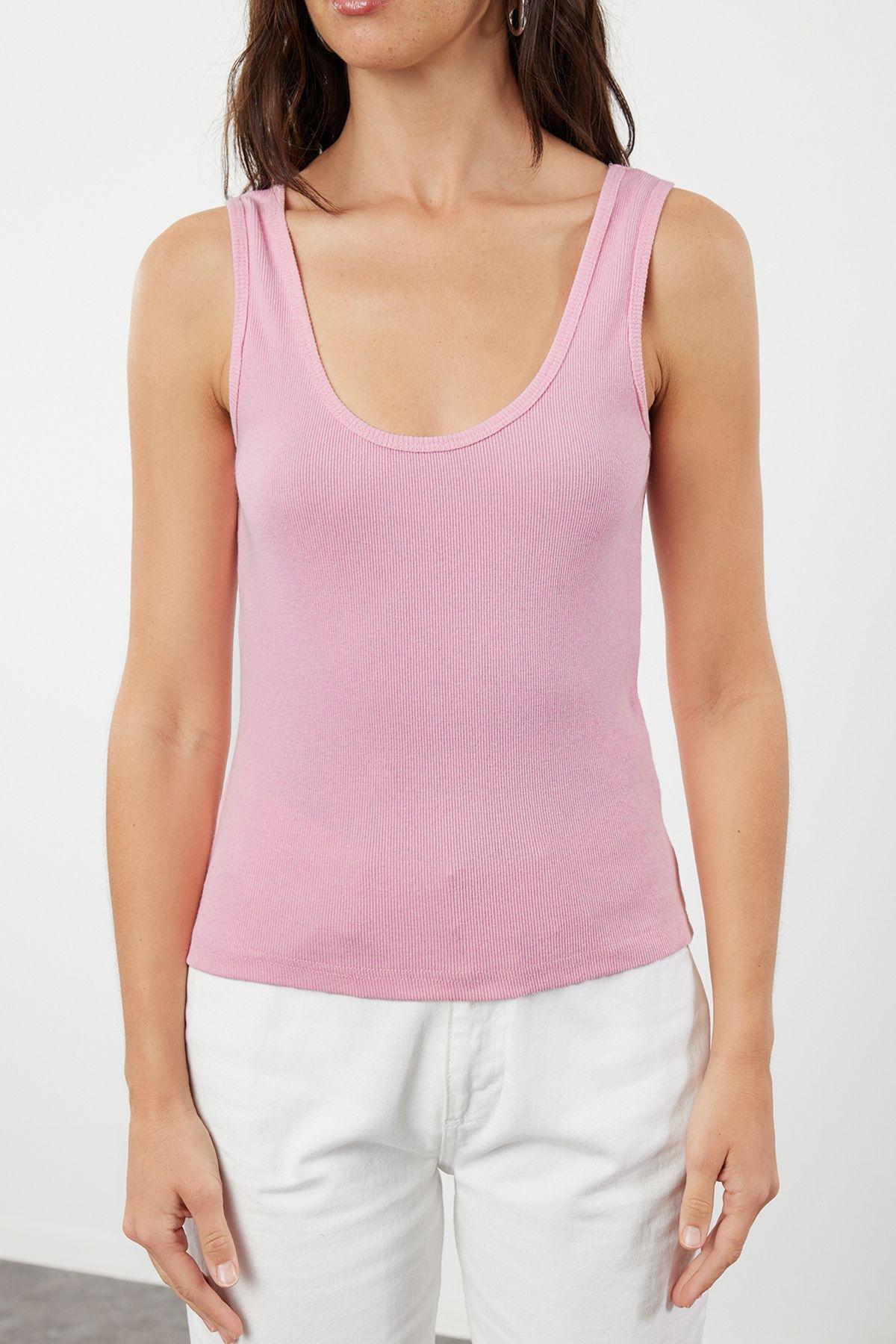 Light Pink Casual Cropped Blouse, LIGHT PINK, large image number 3