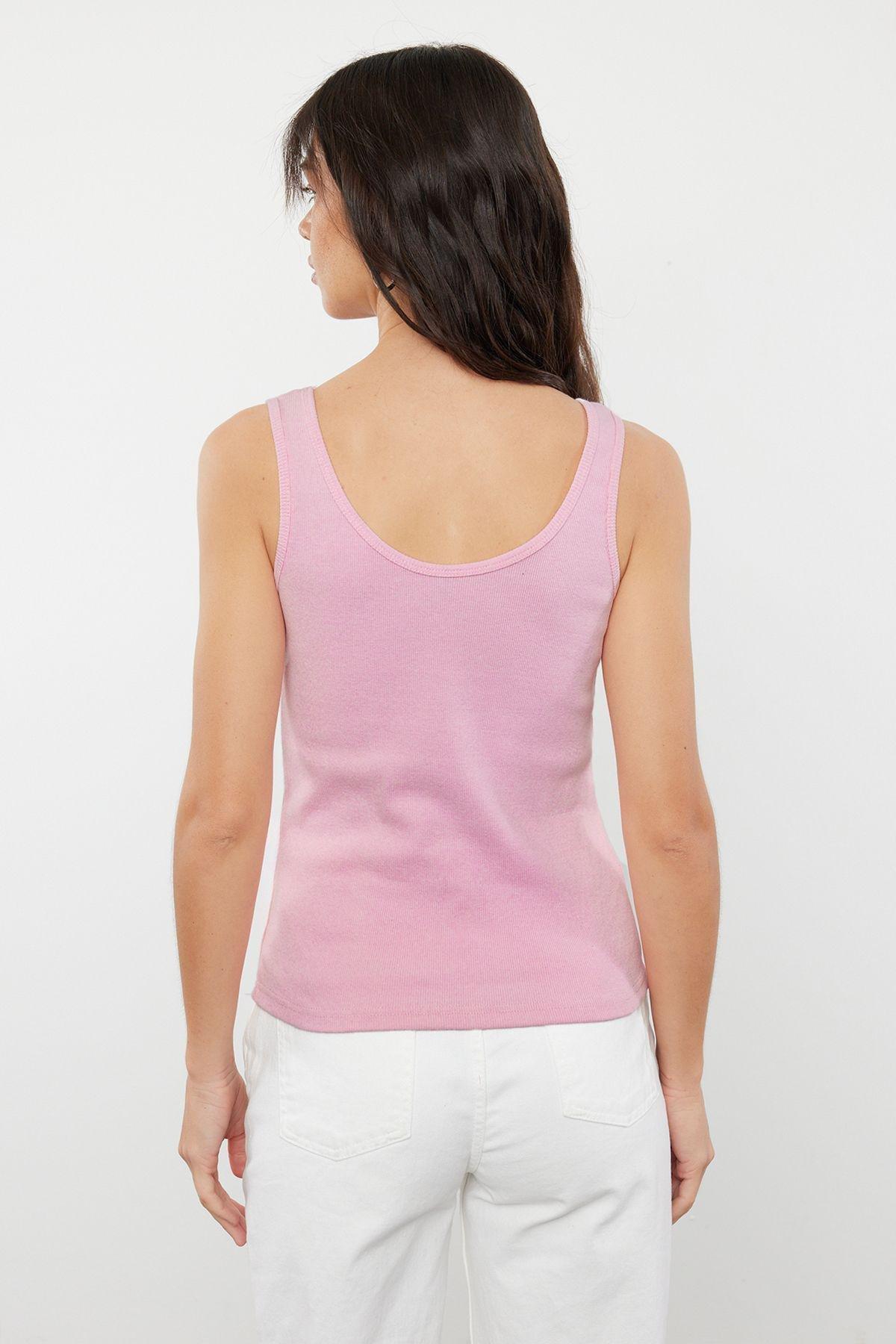 Light Pink Casual Cropped Blouse, LIGHT PINK, large image number 4