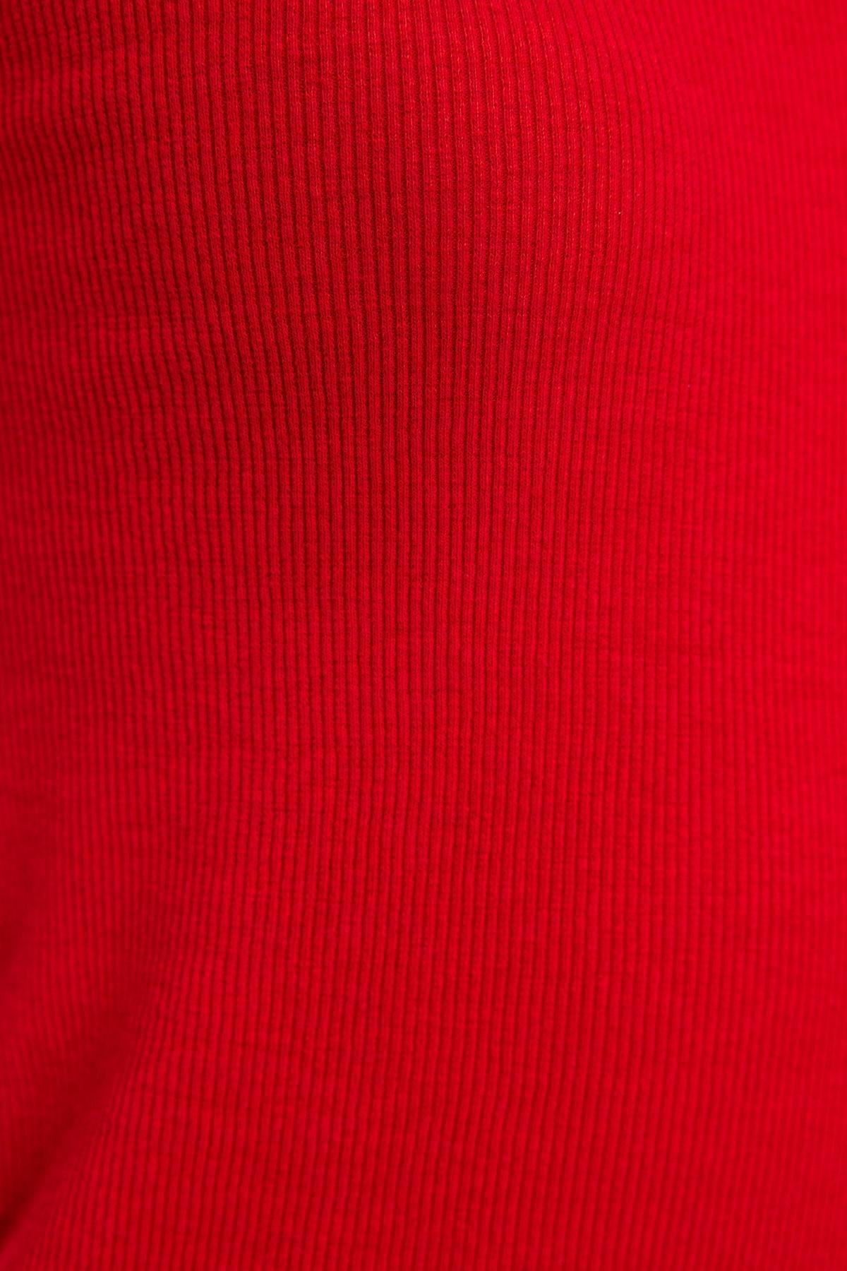 Red Pool Neck Knitted Undershirt, , large image number 3