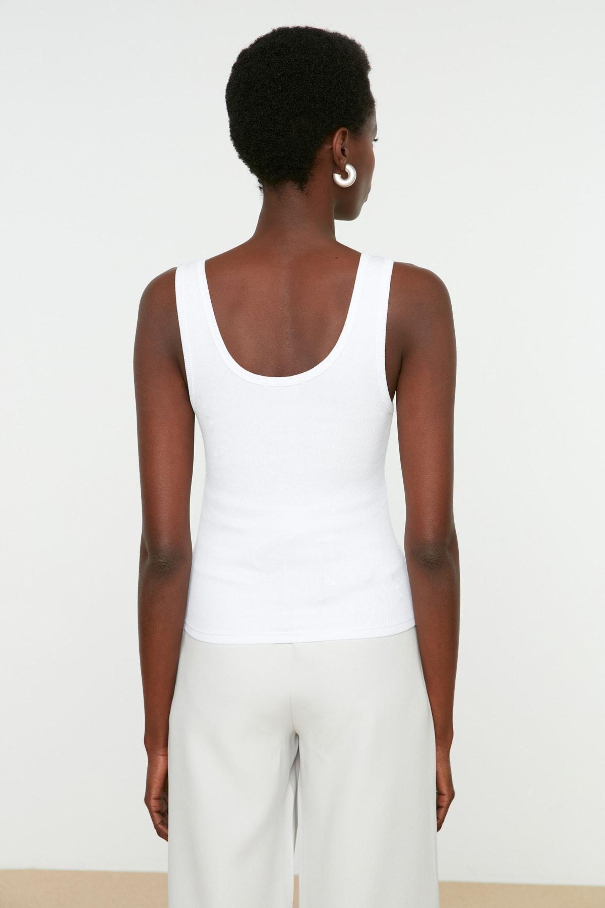 White Scoop Neck Camisole, , large image number 4