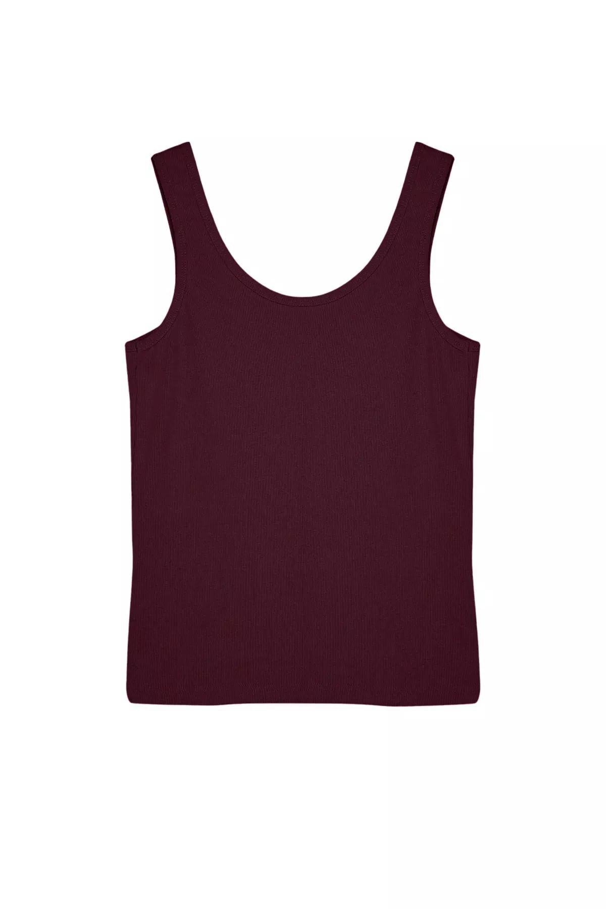 Red Knitted Tank Top, , large image number 5