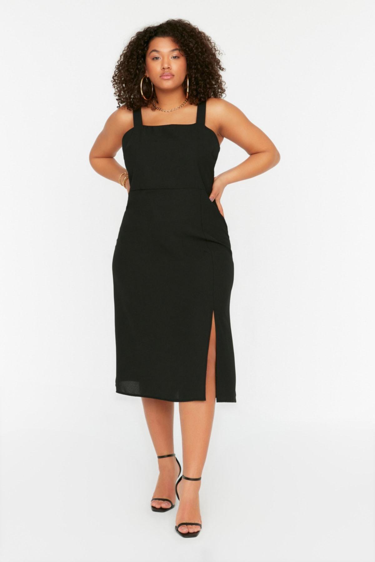 Black Bodycon Plus Size Dress, , large image number 0