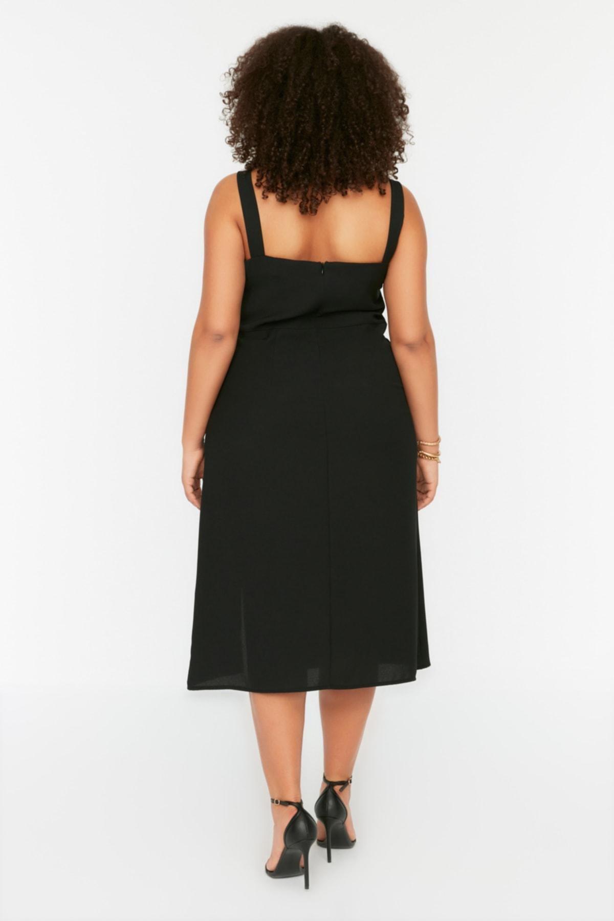 Black Bodycon Plus Size Dress, , large image number 4