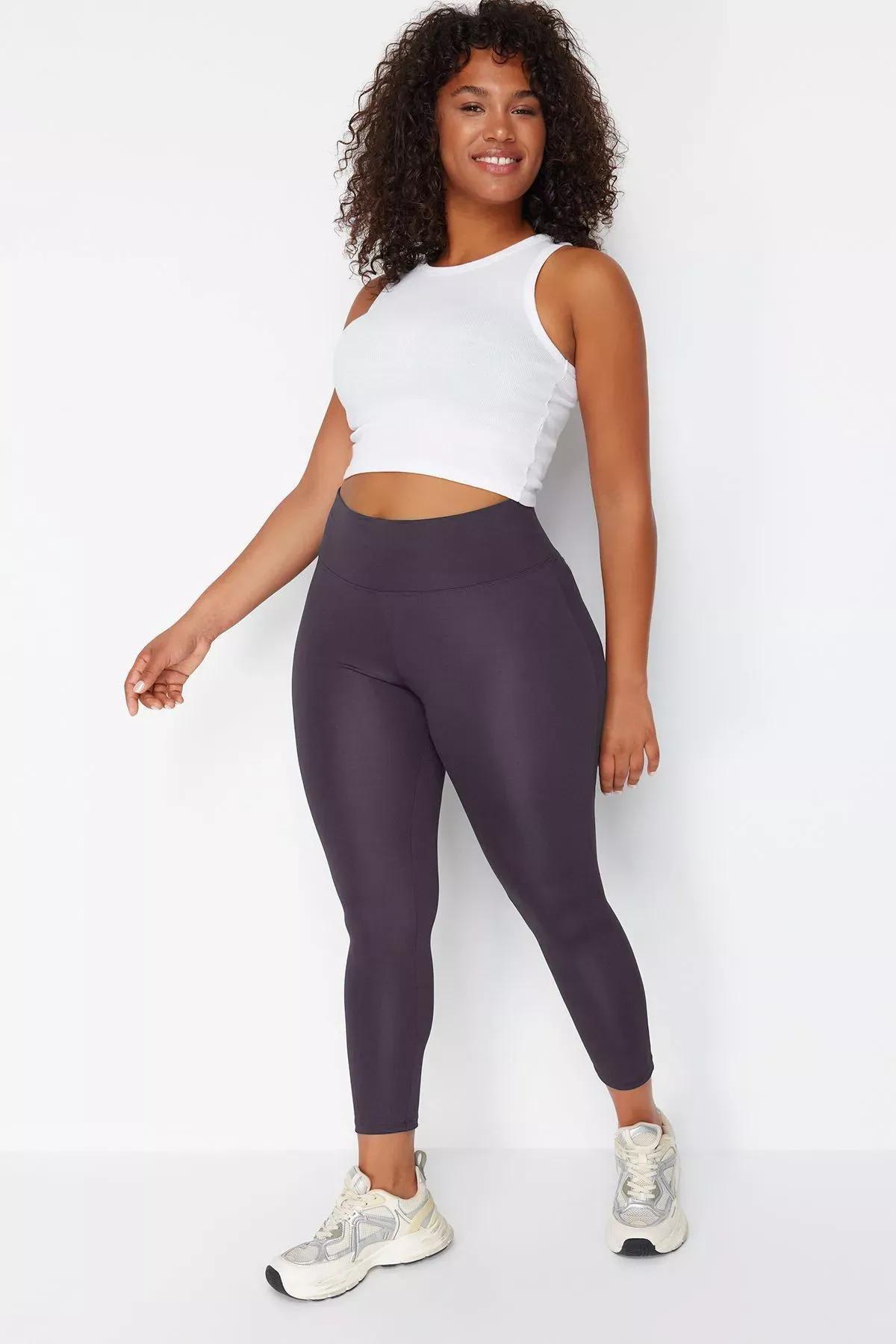 Purple Knitted Recovery Sports Tights, , large image number 1