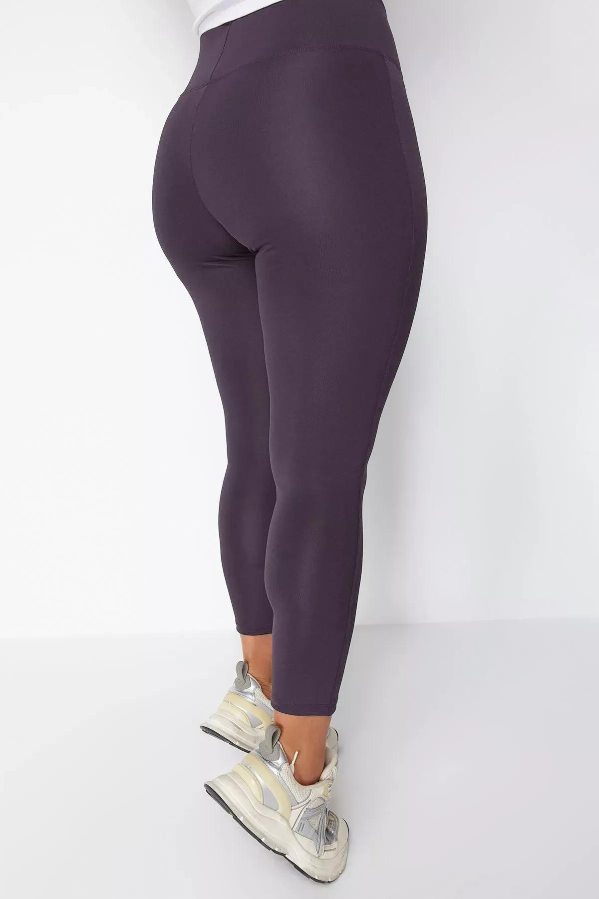 Purple Knitted Recovery Sports Tights, , large image number 4