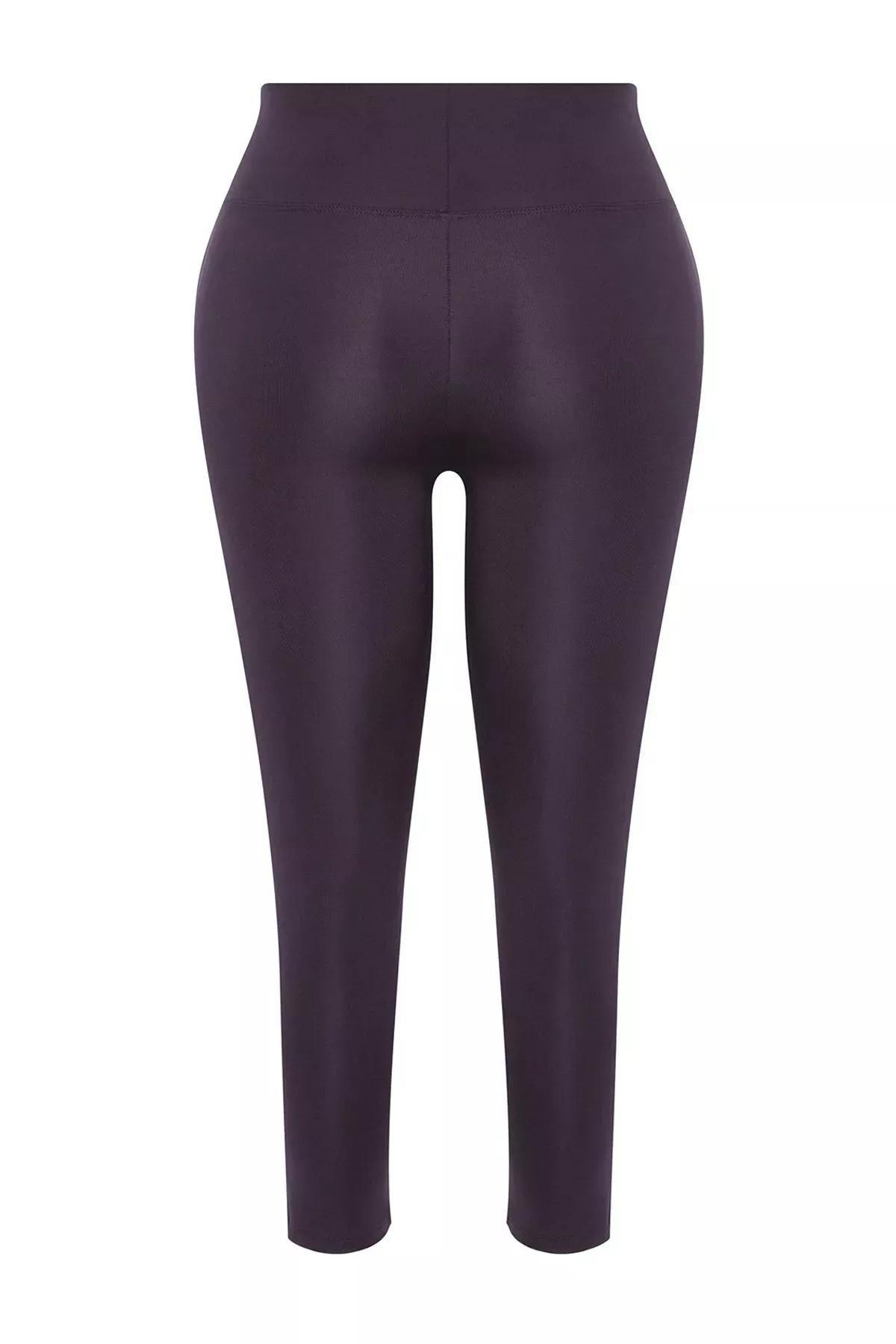 Purple Knitted Recovery Sports Tights, , large image number 6