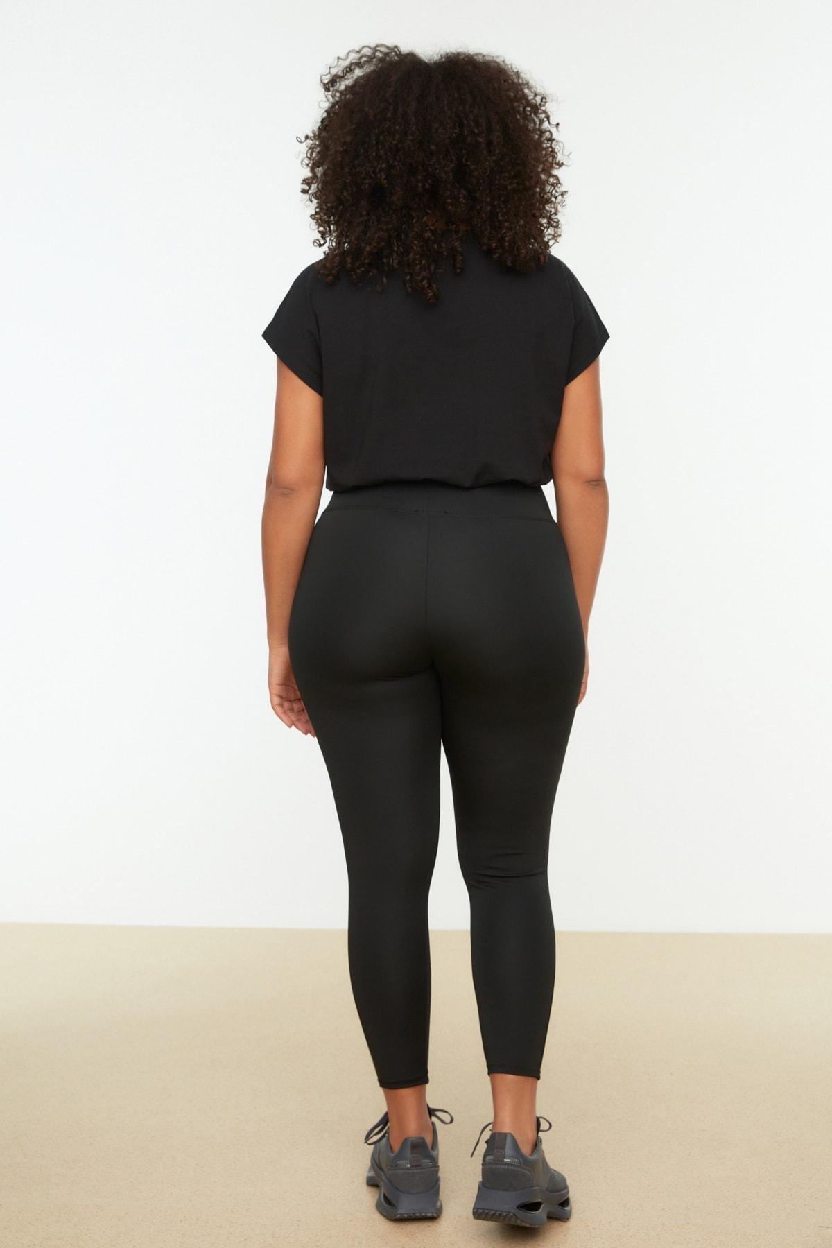 Black Plus Size Leggings, , large image number 4