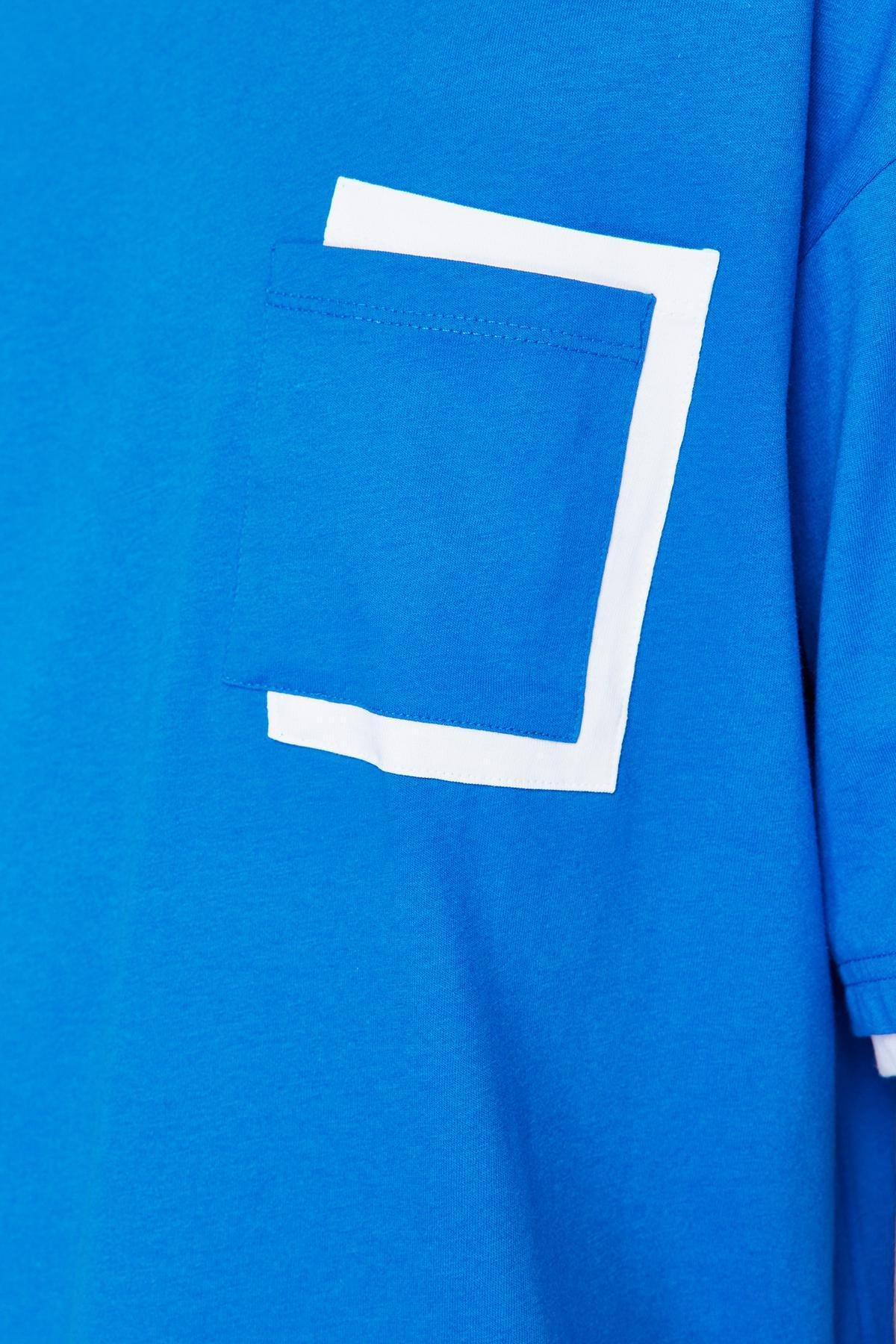 Blue Oversize T-Shirt, Blue, large image number 4