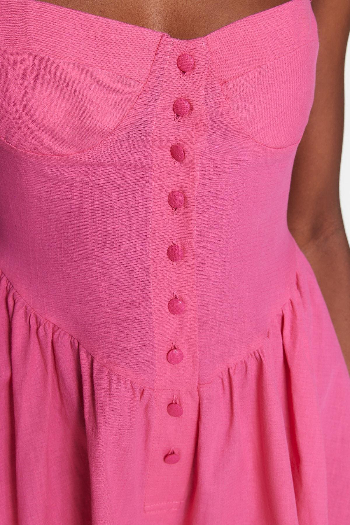 Pink V Neck Jumpsuit, , large image number 8