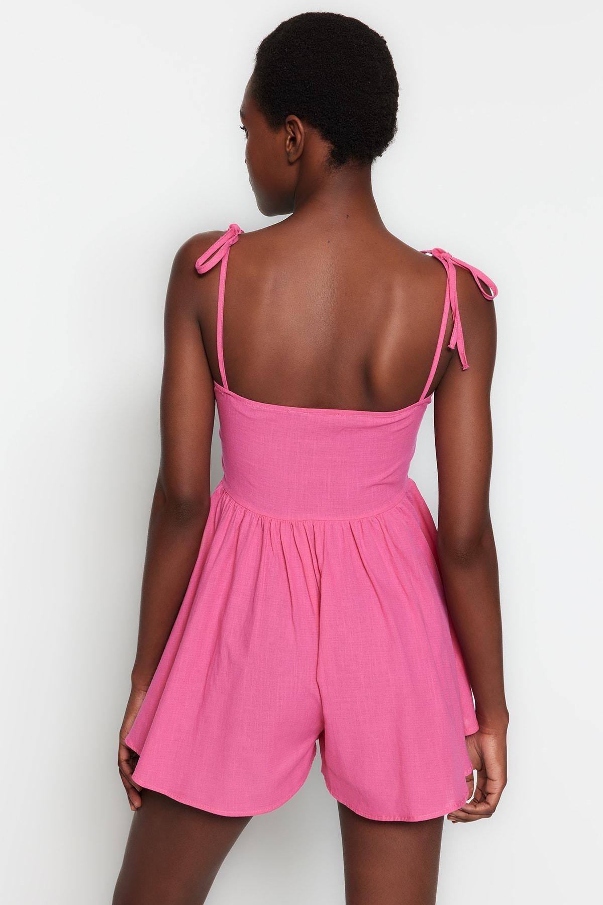 Pink V Neck Jumpsuit, , large image number 9
