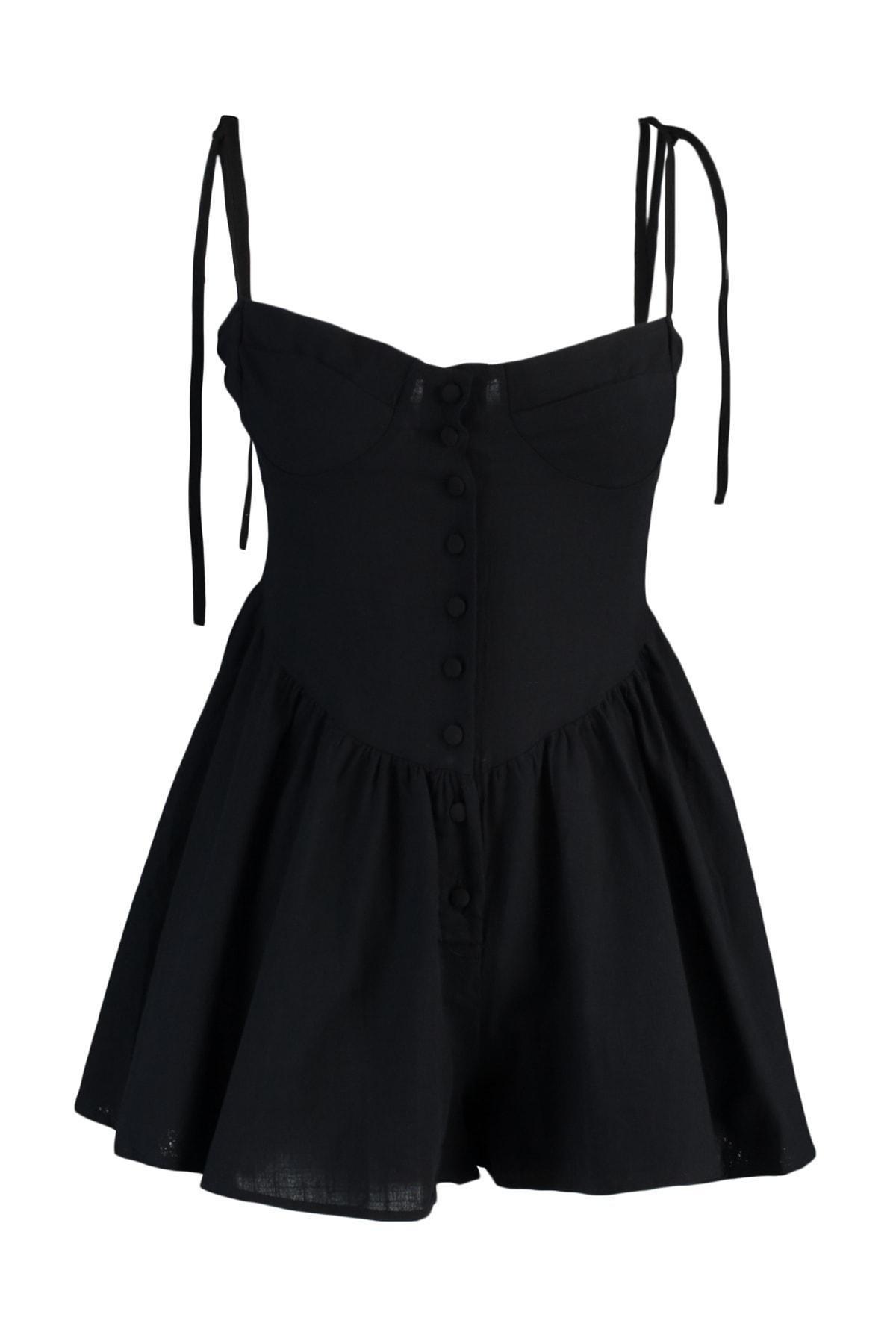 Black V Neck Jumpsuit, , large image number 5