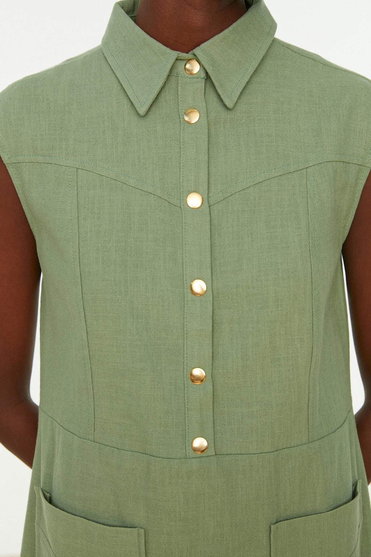 Green Relaxed Shift Dress, , large image number 3
