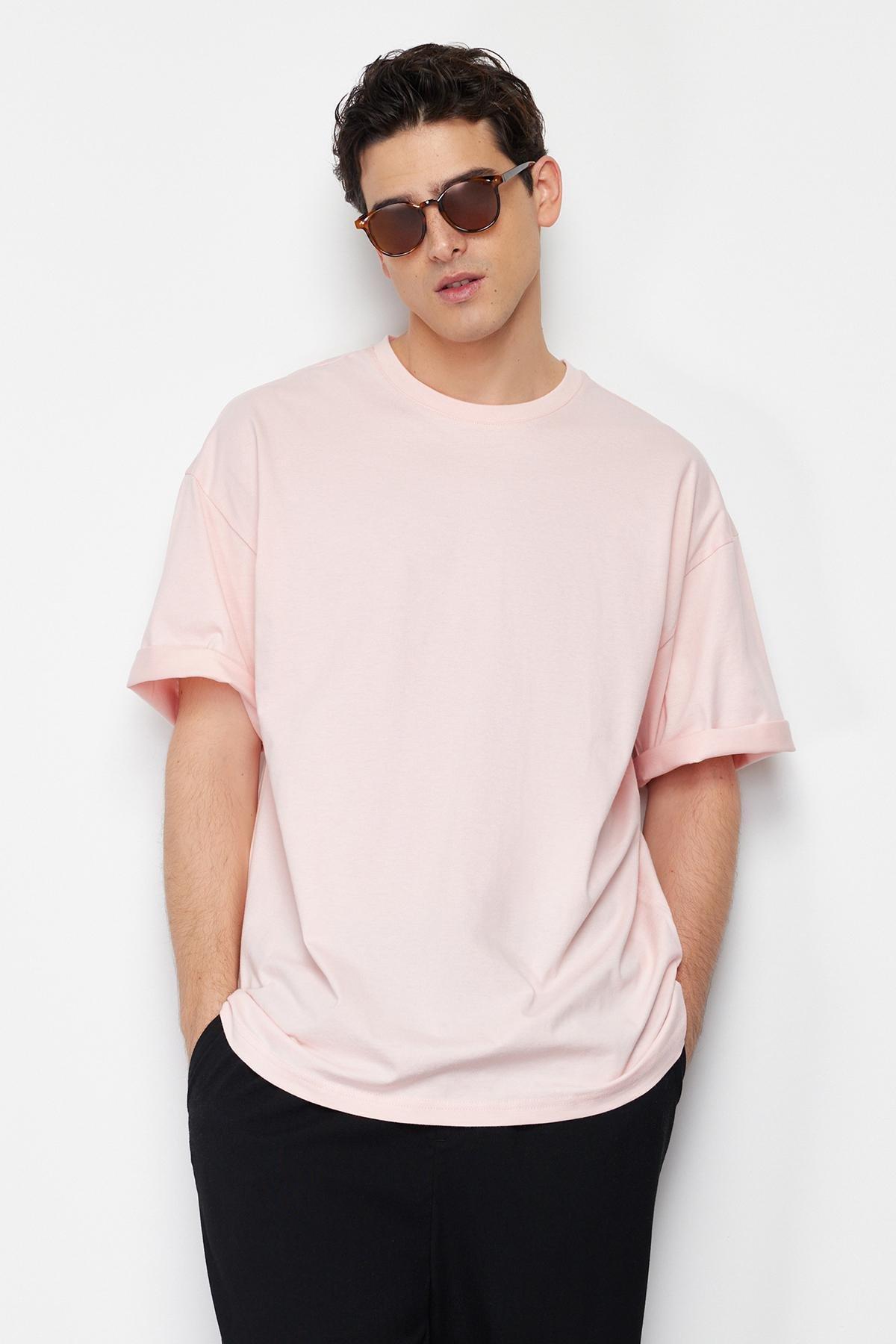 Pink Oversized Cotton T-Shirt, , large image number 0