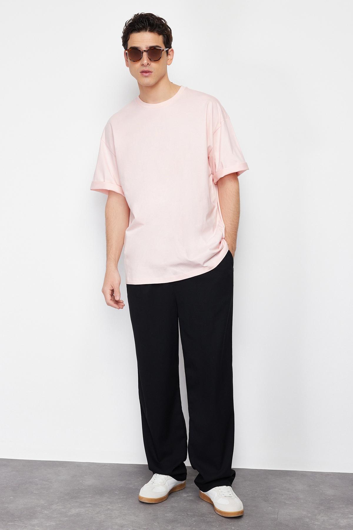 Pink Oversized Cotton T-Shirt, , large image number 1