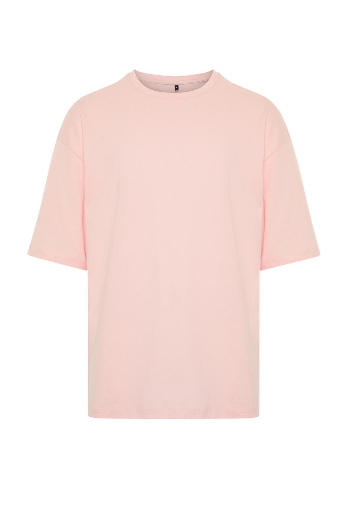 Pink Oversized Cotton T-Shirt, , large image number 5
