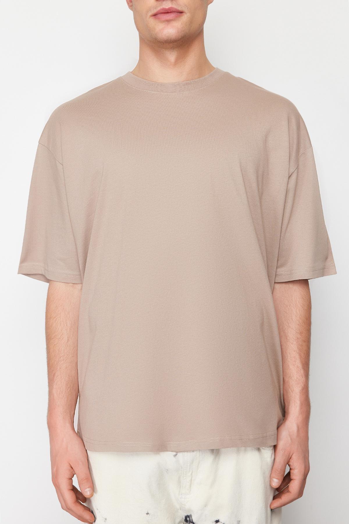 Mink Oversize/Wide Cut Basic 100% Cotton T-shirt TMNSS22TS0318, single, C101_5292, large image number 4