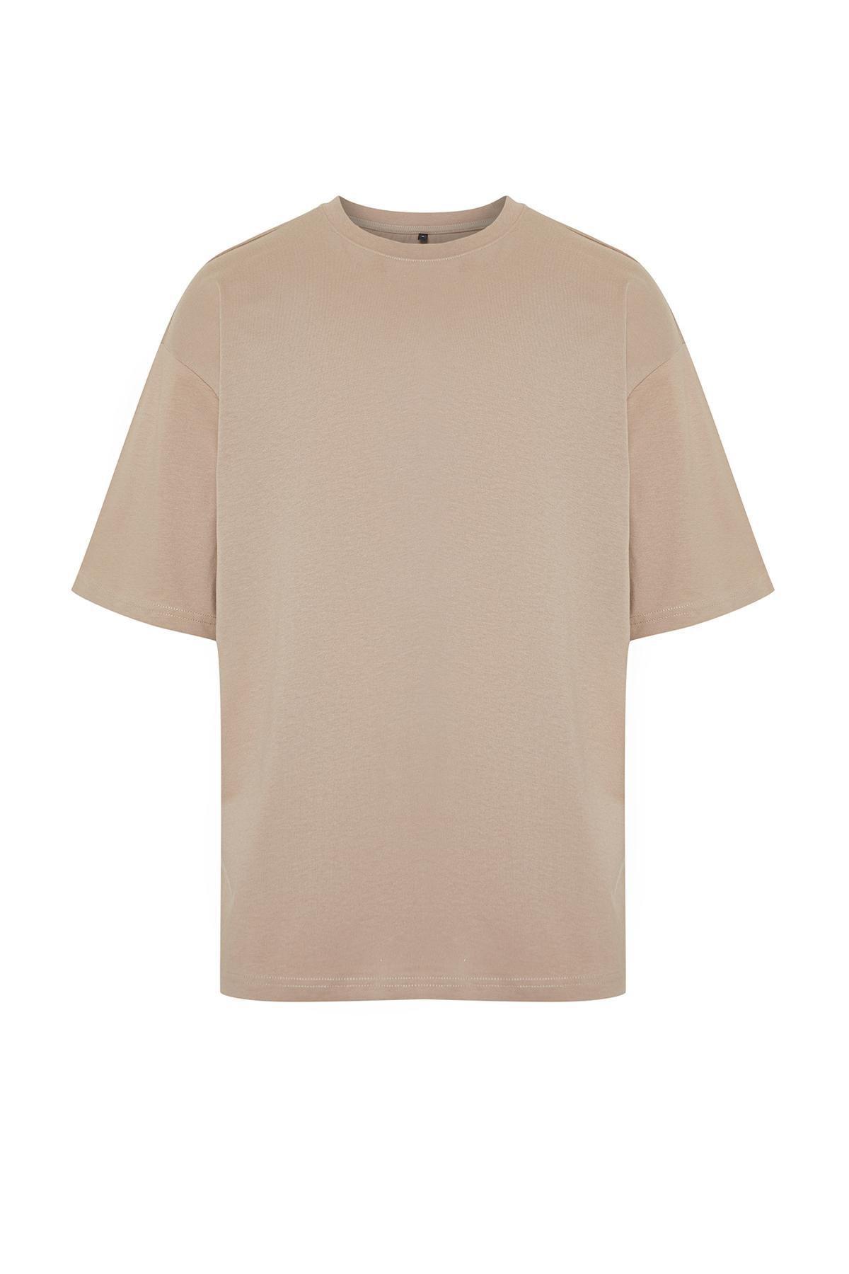 Mink Oversize/Wide Cut Basic 100% Cotton T-shirt TMNSS22TS0318, single, C101_5292, large image number 5