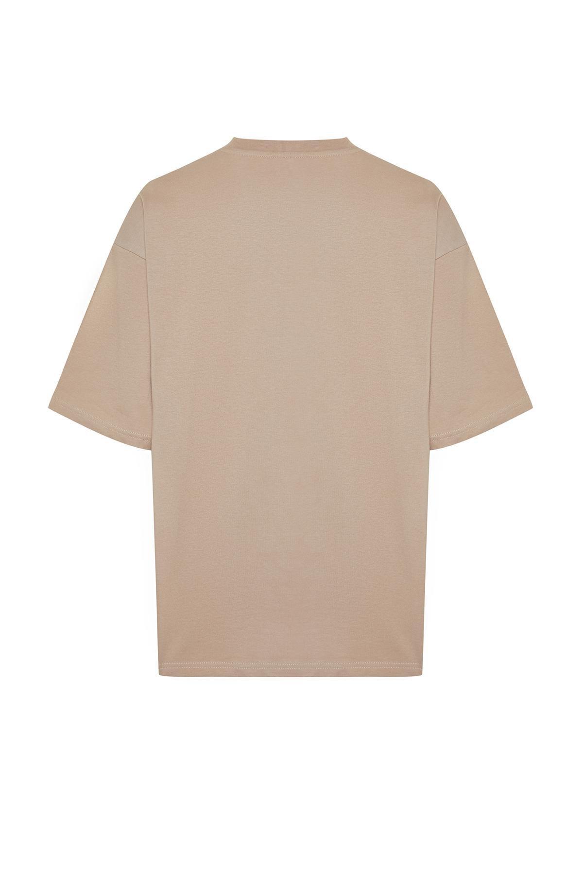 Mink Oversize/Wide Cut Basic 100% Cotton T-shirt TMNSS22TS0318, single, C101_5292, large image number 6