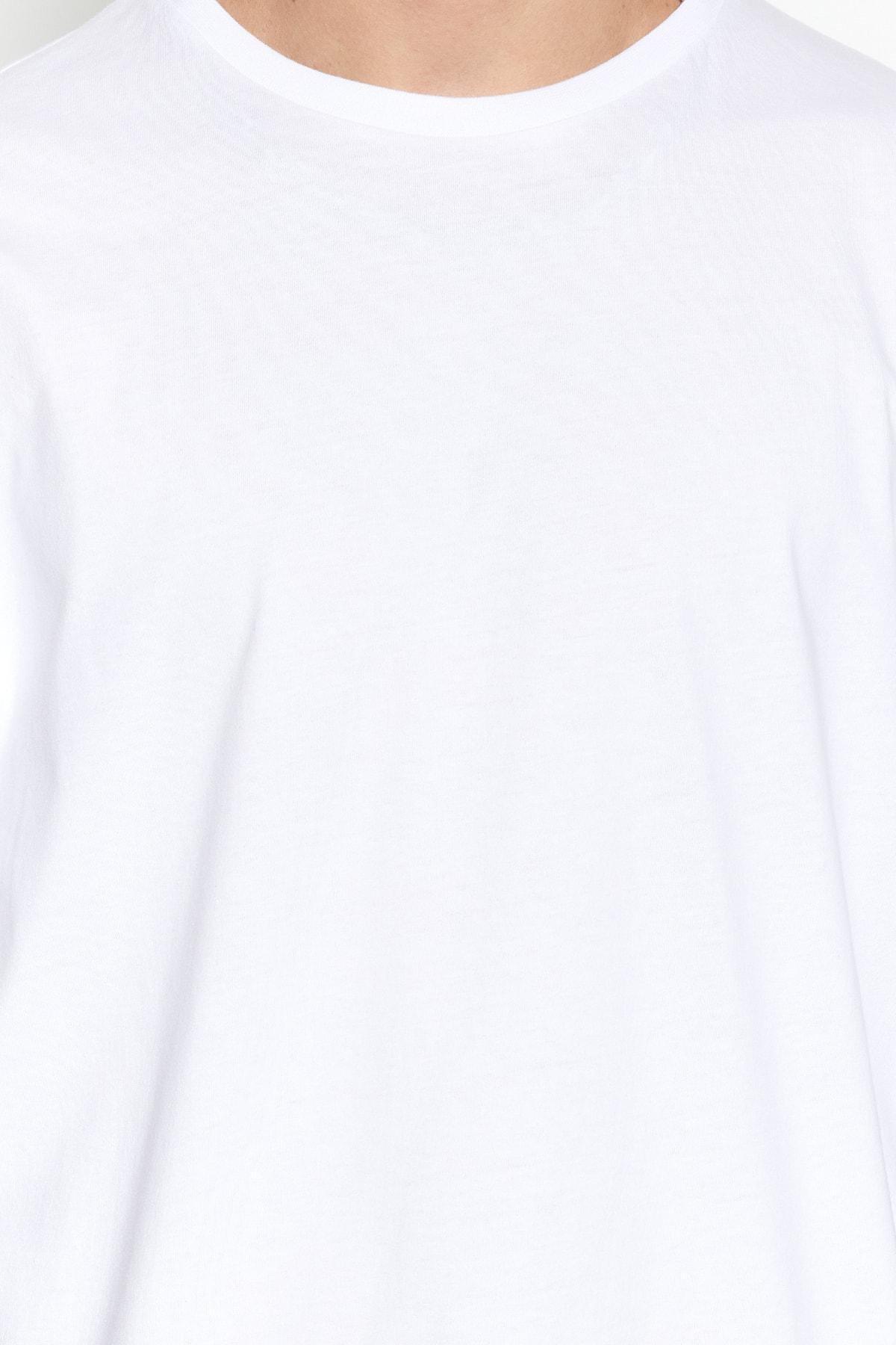 White Crew Neck Oversize Tshirt, , large image number 5