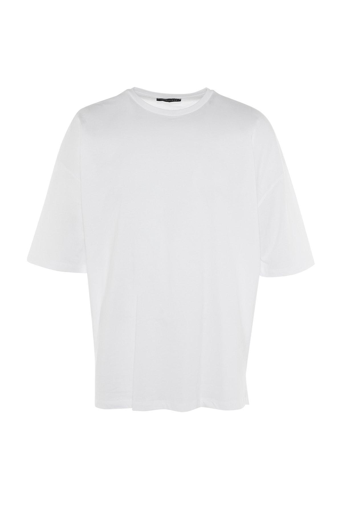 White Crew Neck Oversize Tshirt, , large image number 8