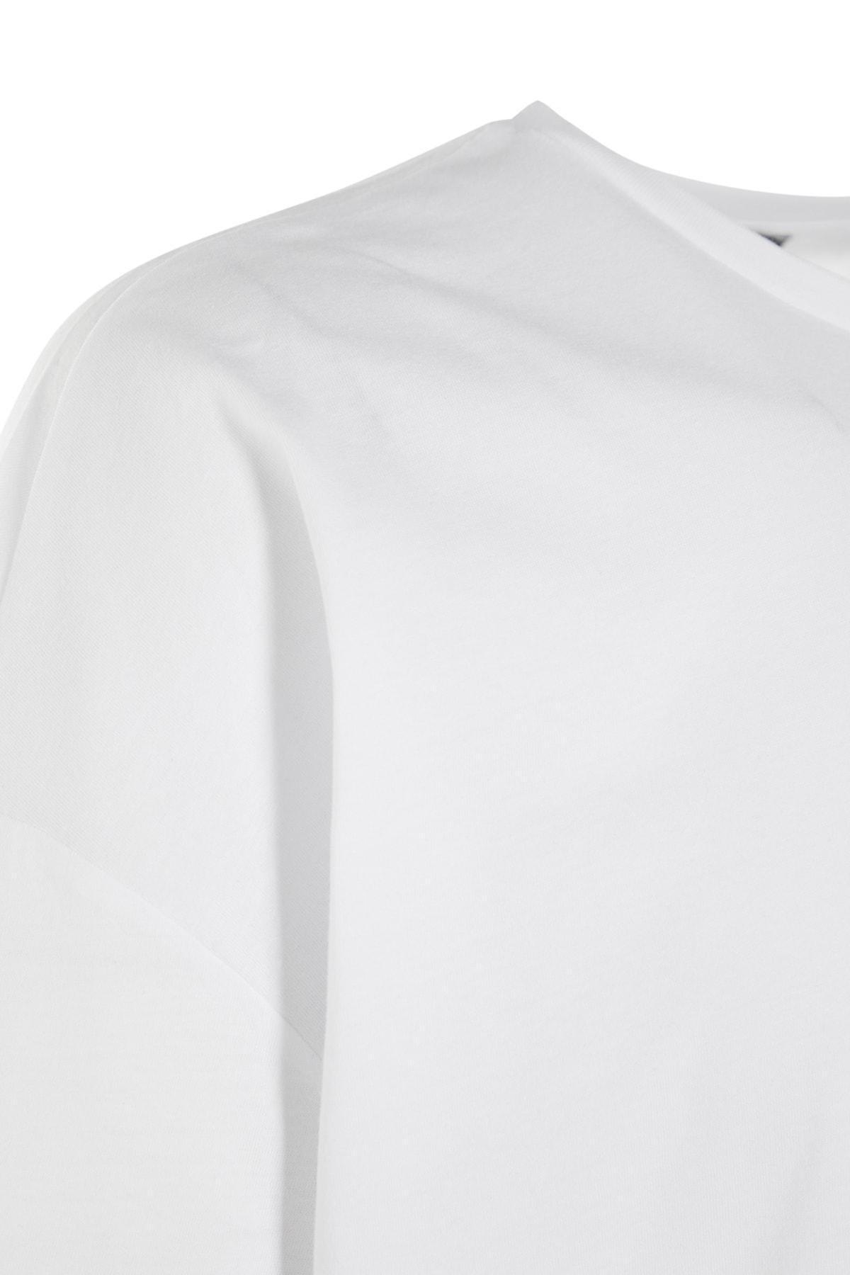 White Crew Neck Oversize Tshirt, , large image number 9