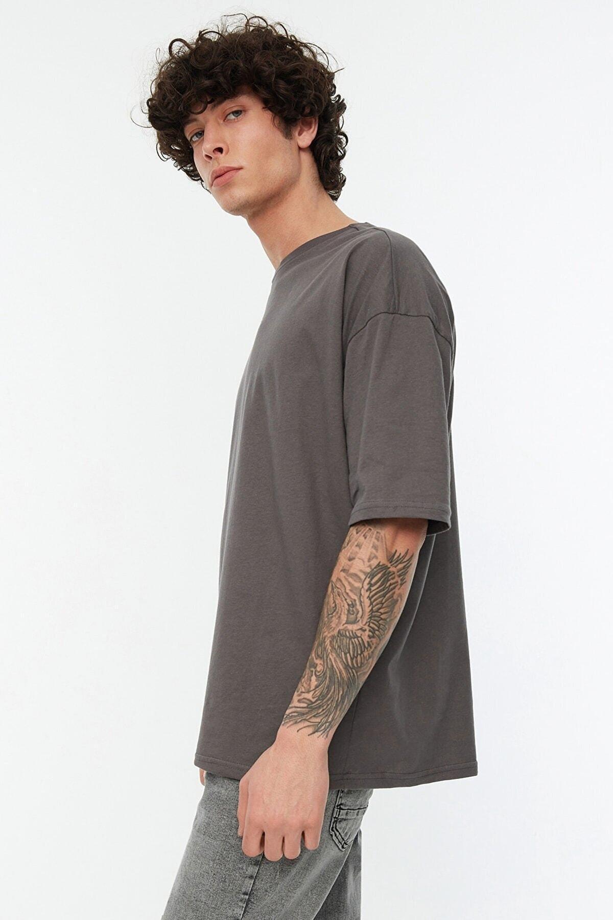 Grey Oversize T-Shirt, , large image number 5