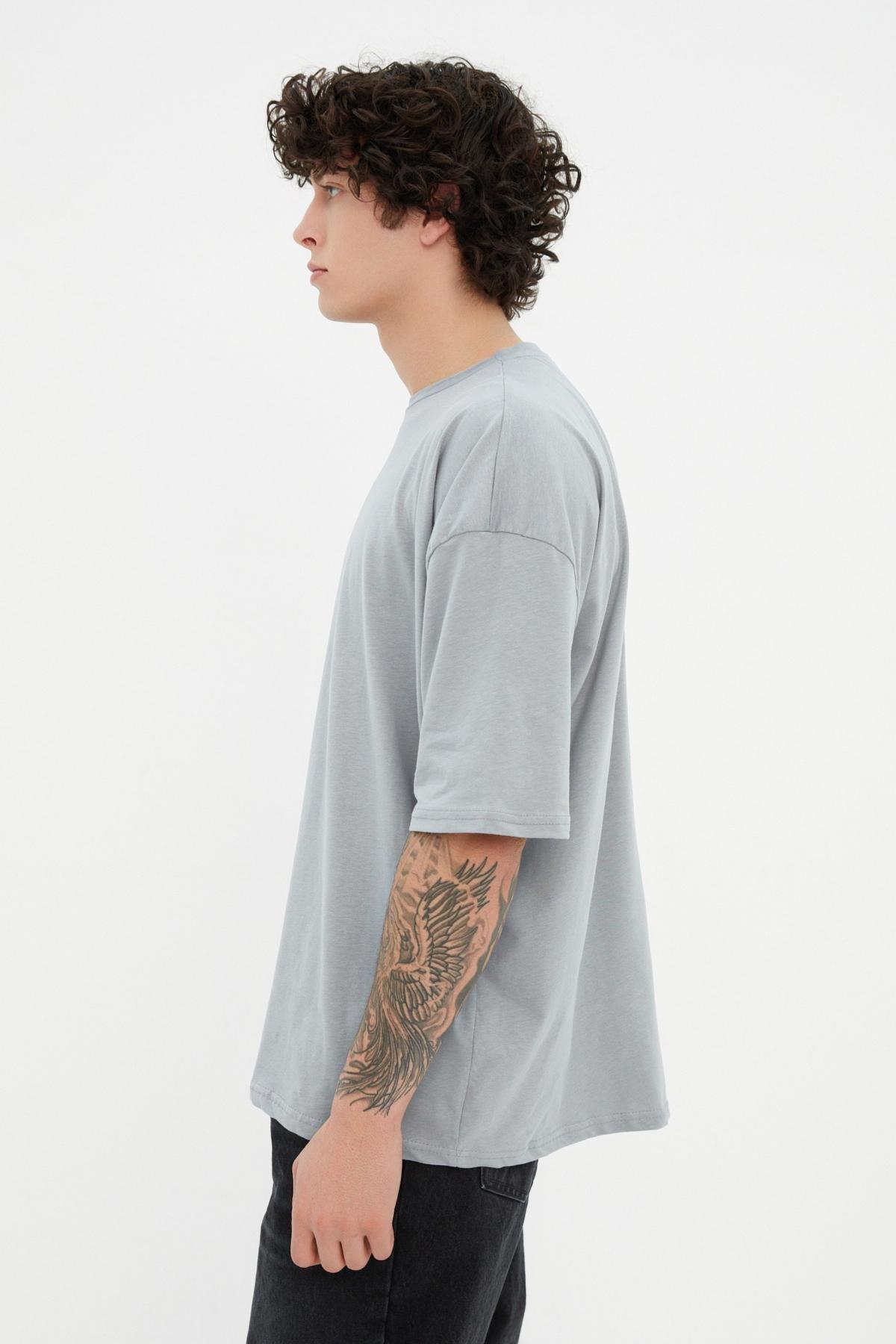 Grey Oversize T-Shirt, Gray, large image number 10