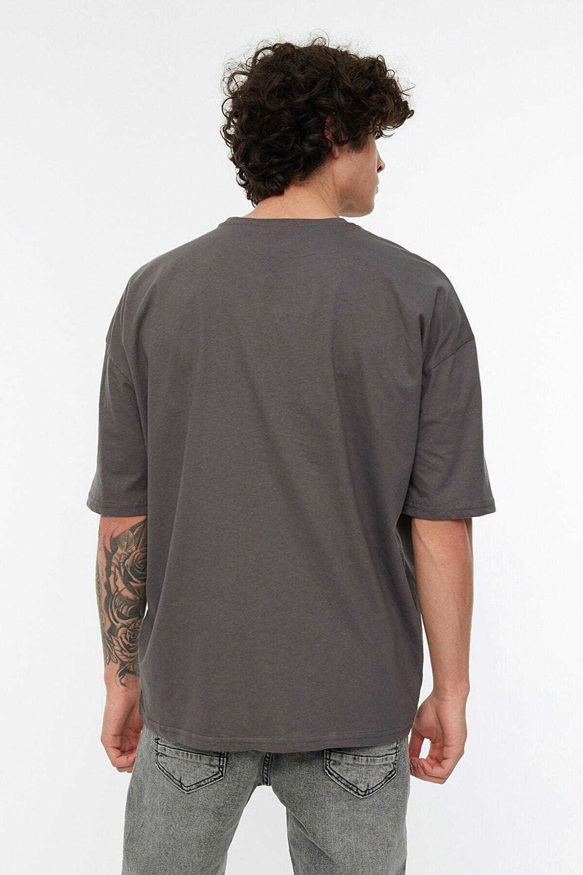 Grey Oversize T-Shirt, Gray, large image number 11