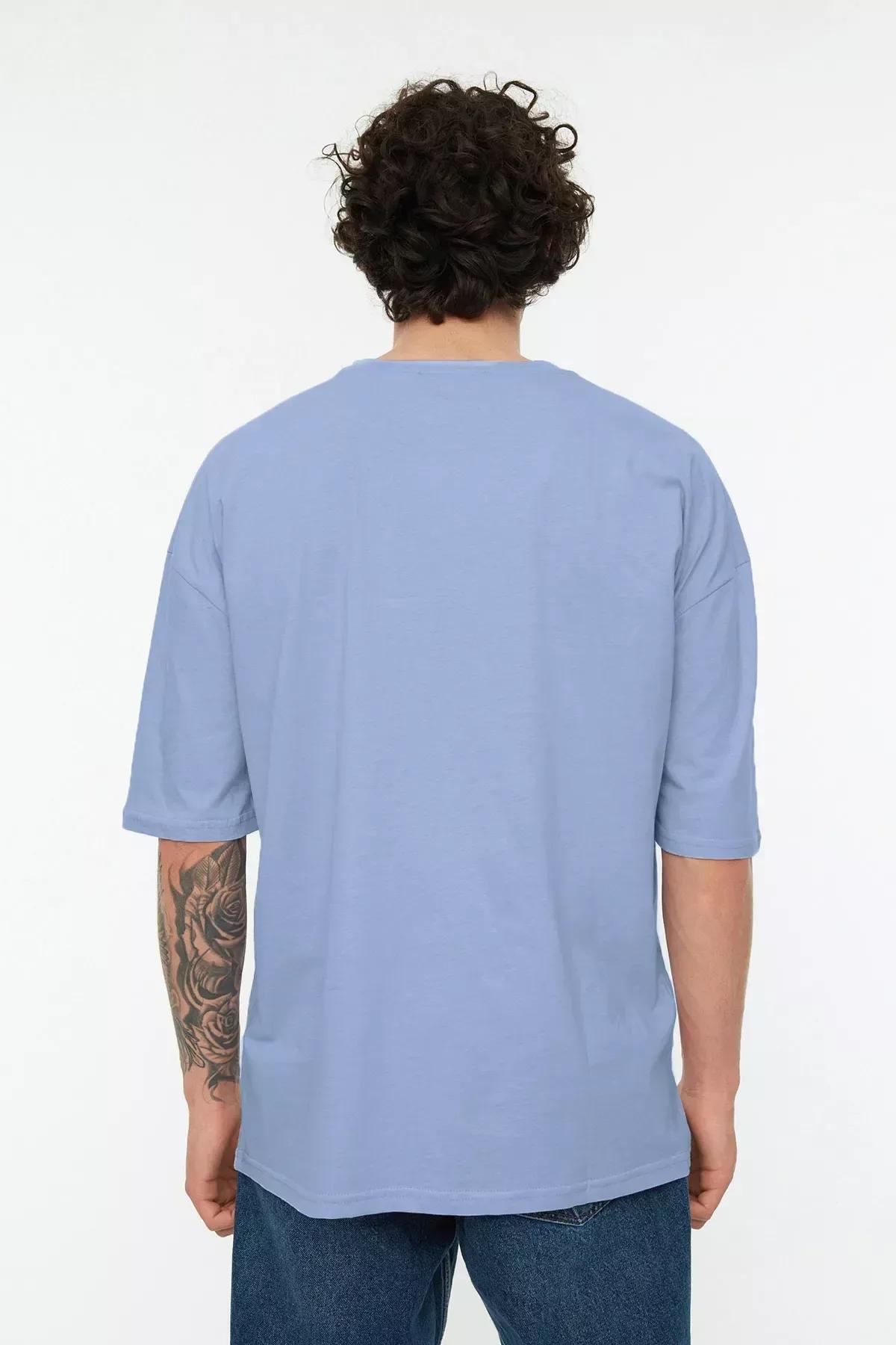 Purple Plain Oversize Tshirt, , large image number 5