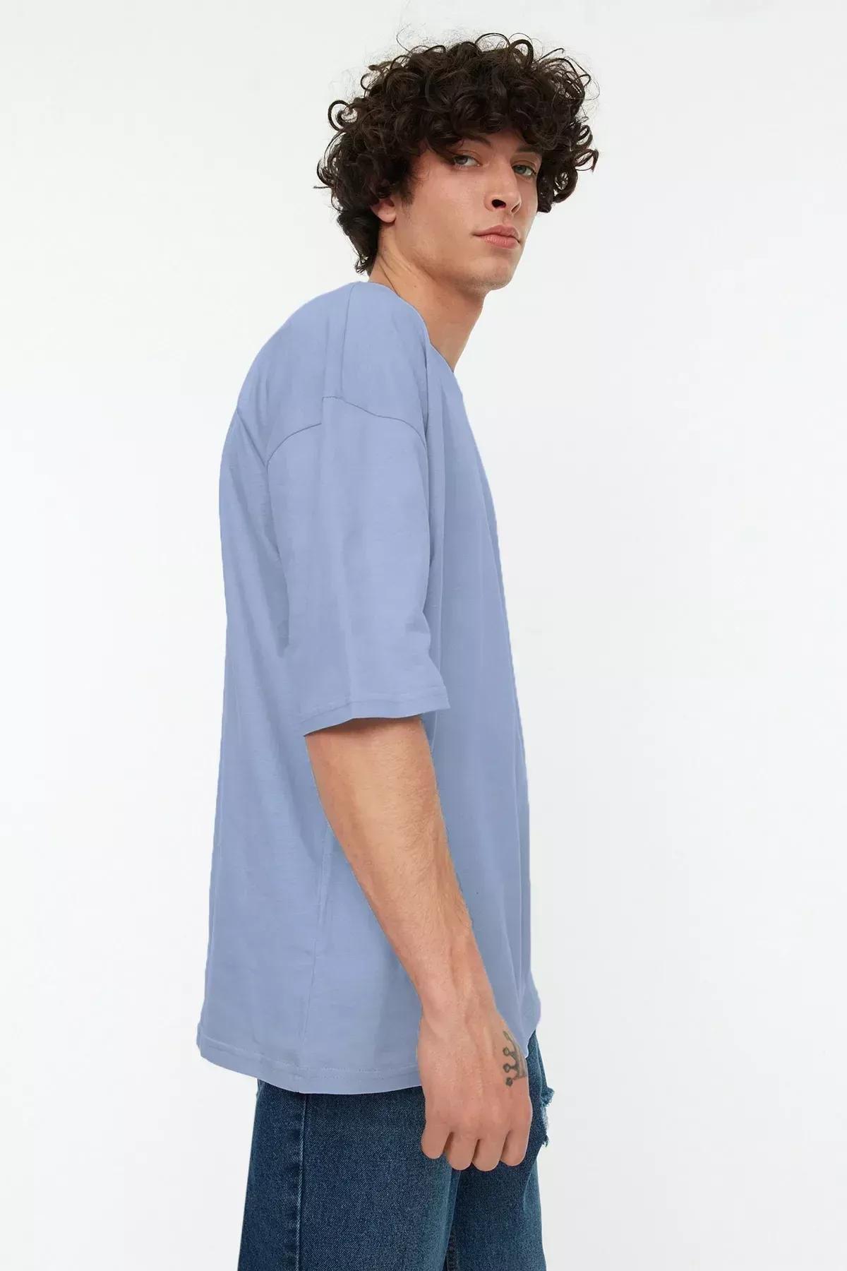 Purple Plain Oversize Tshirt, , large image number 6