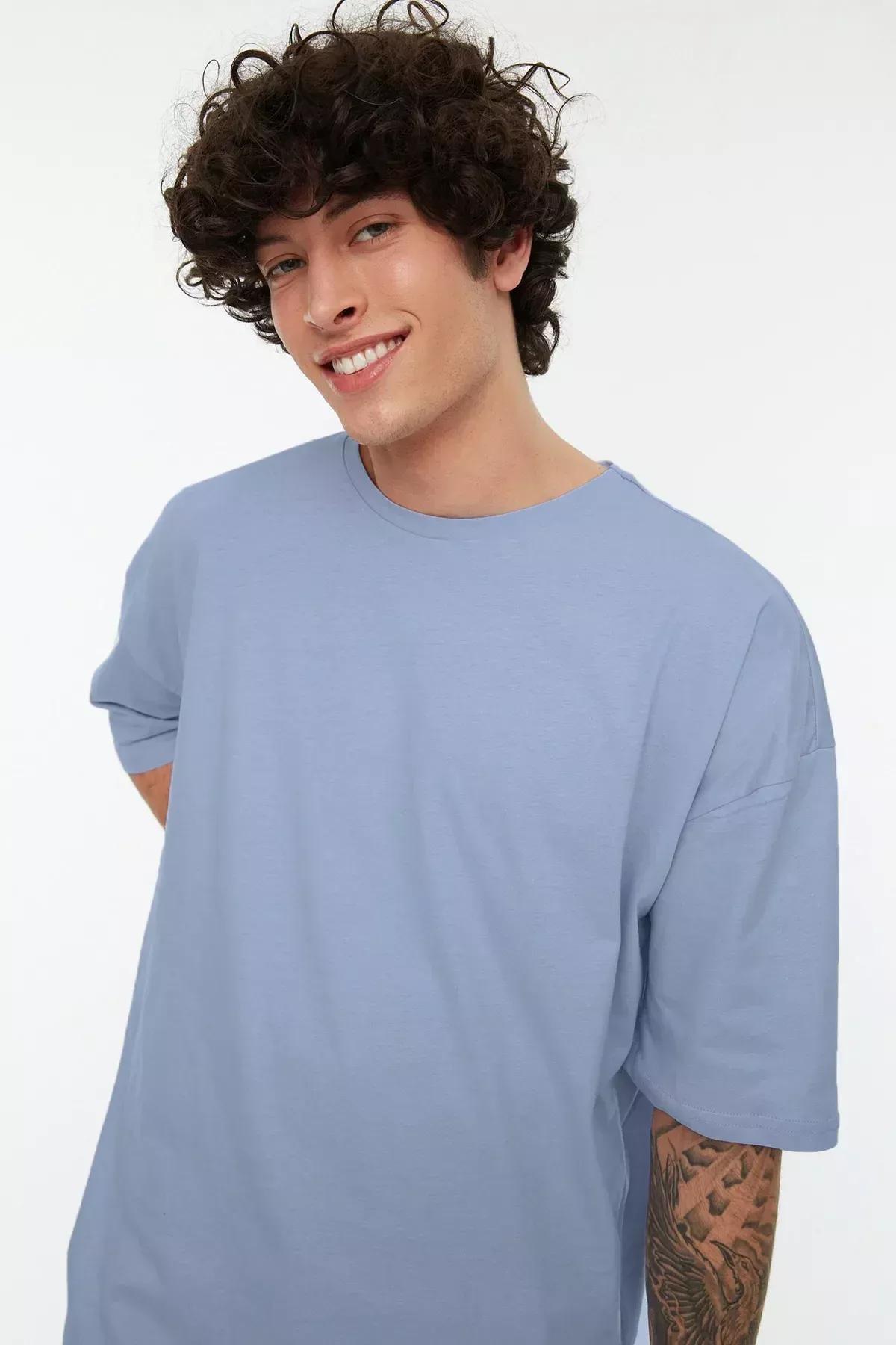 Purple Plain Oversize Tshirt, , large image number 7
