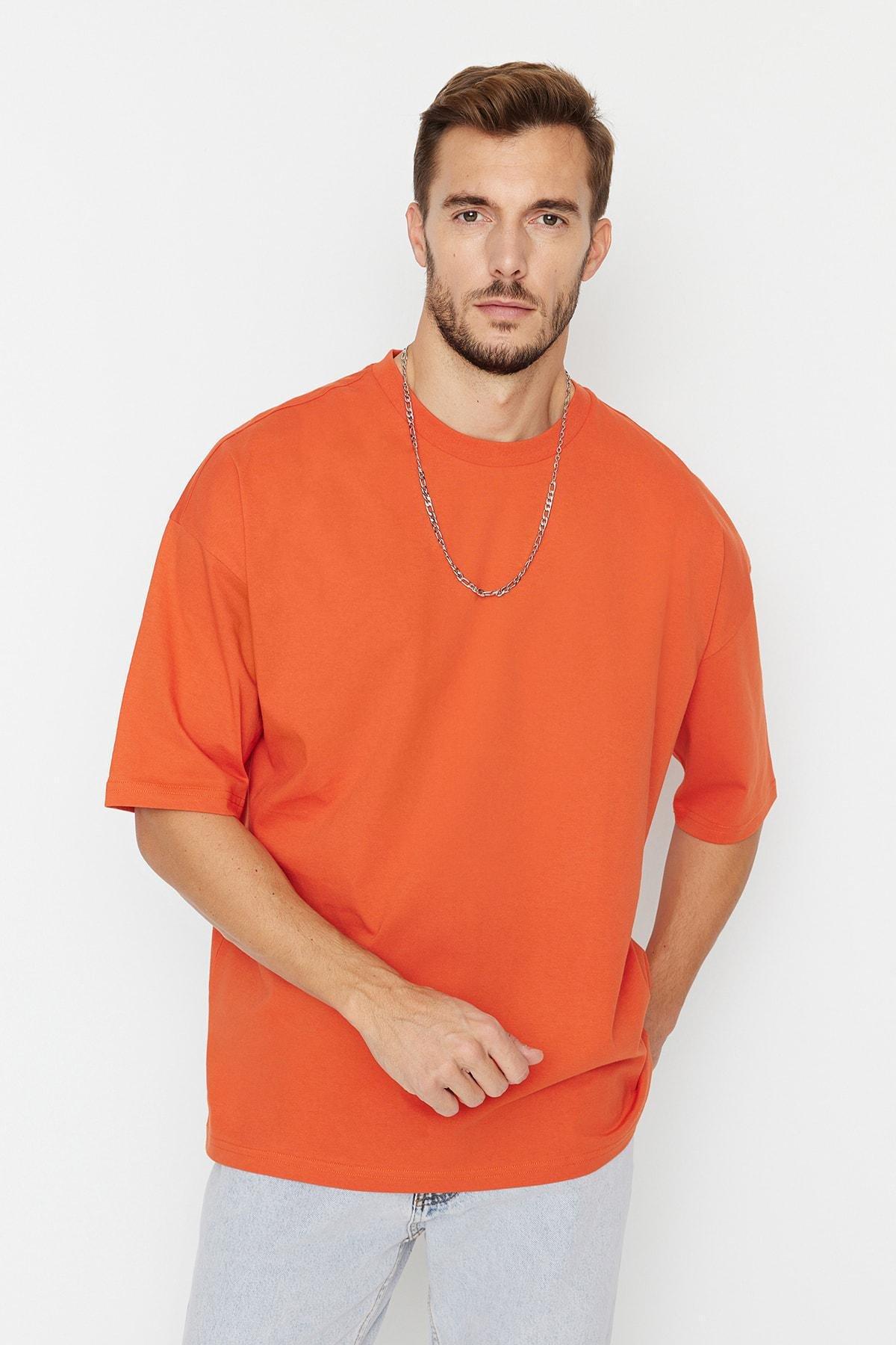 Orange Oversize T-Shirt, Orange, large image number 0