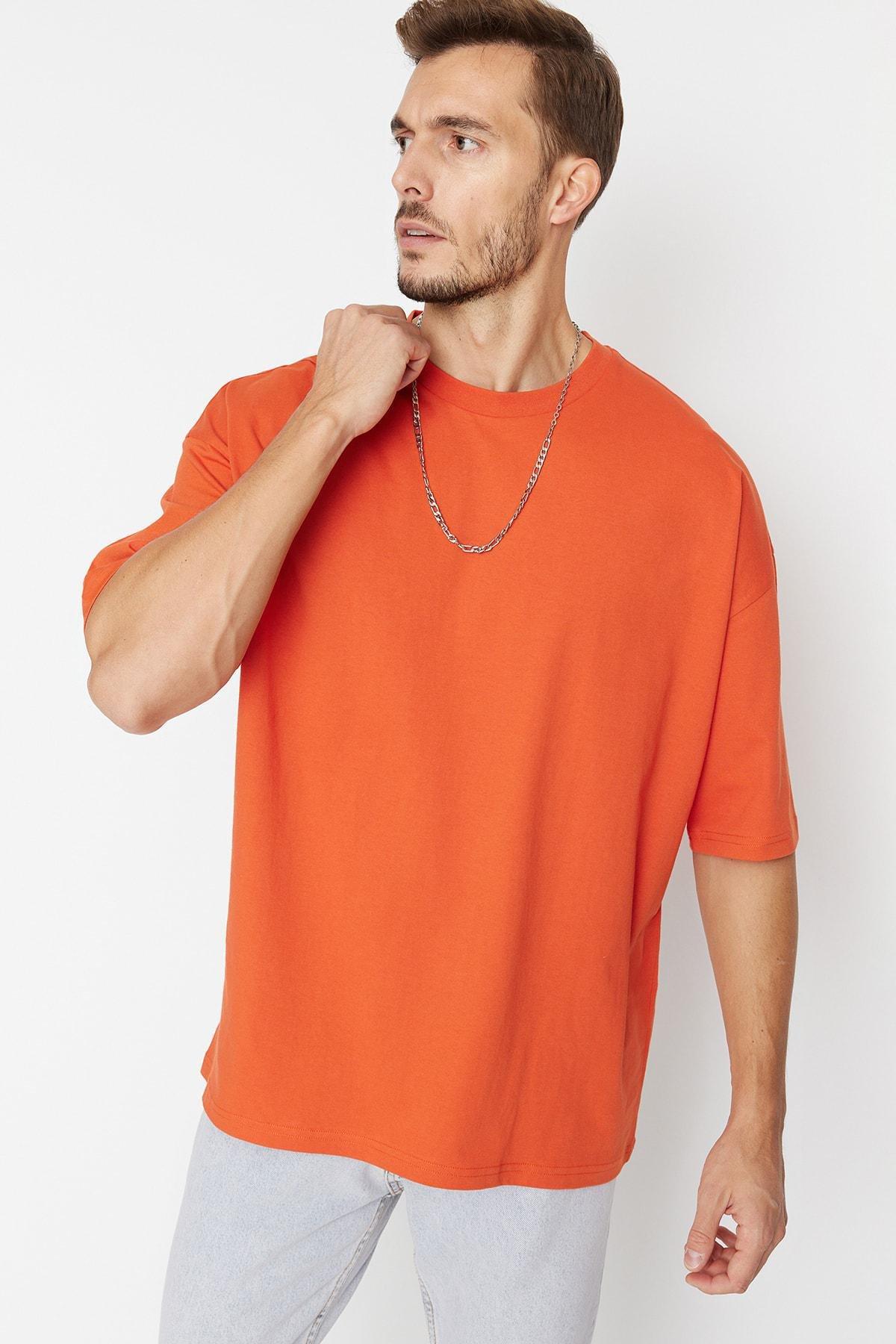 Orange Oversize T-Shirt, Orange, large image number 3