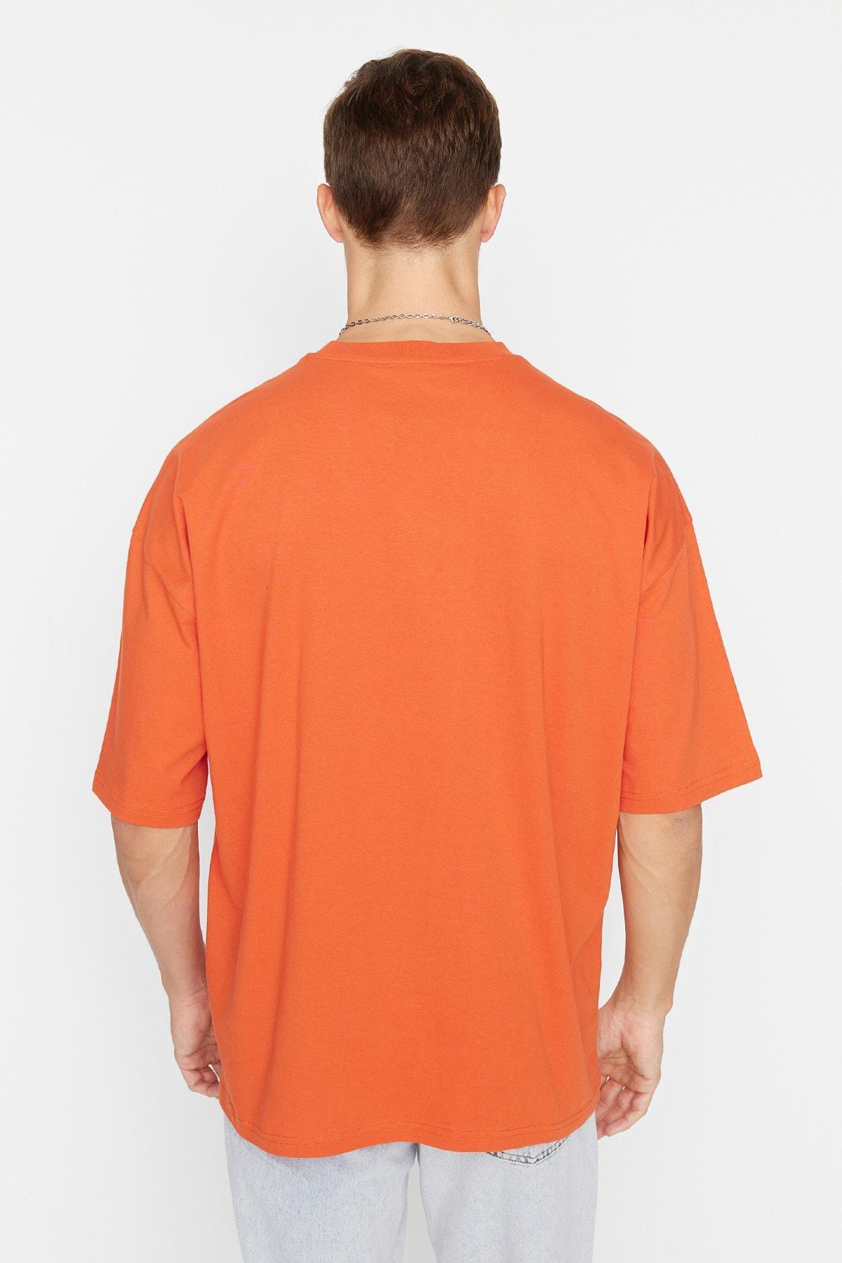 Orange Oversize T-Shirt, Orange, large image number 4