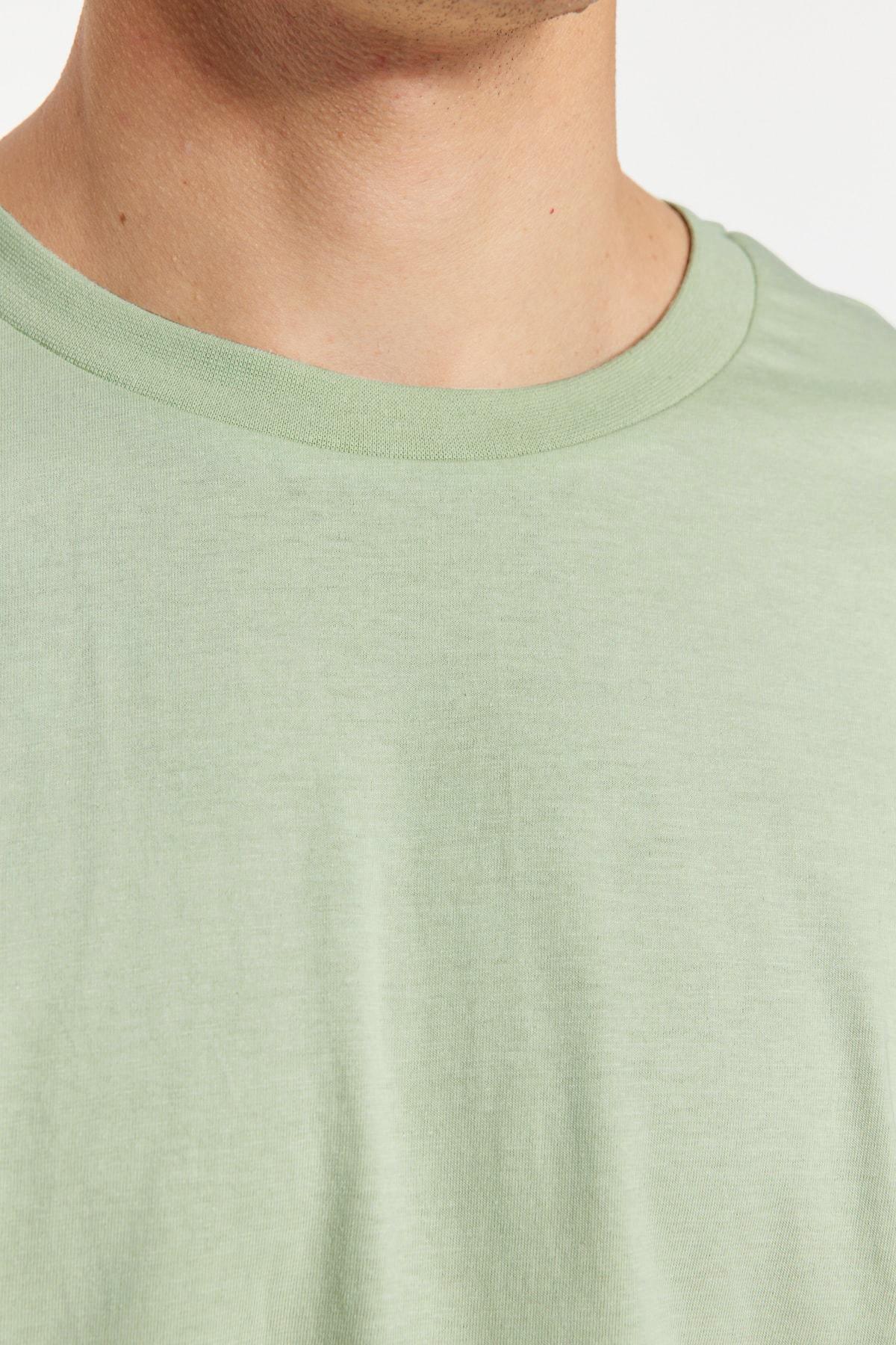 Green Oversize Crew Neck T-Shirt, , large image number 4