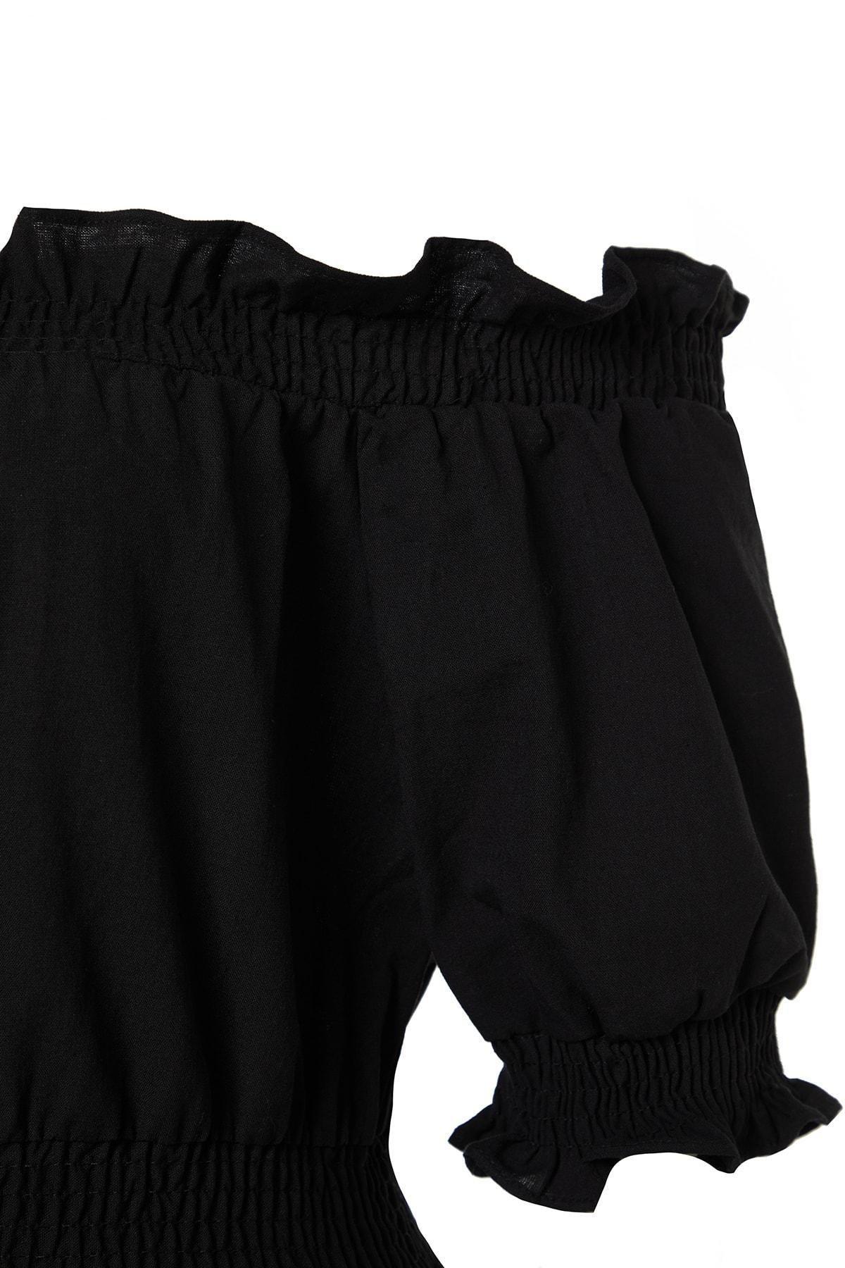 فستان سكيتر متوسط الطول للمقاسات الكبيرة، أسود, Black, large image number 6