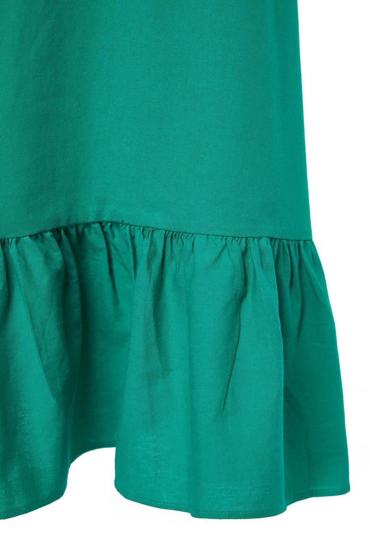 Green Skater Plus Size Dress, , large image number 6
